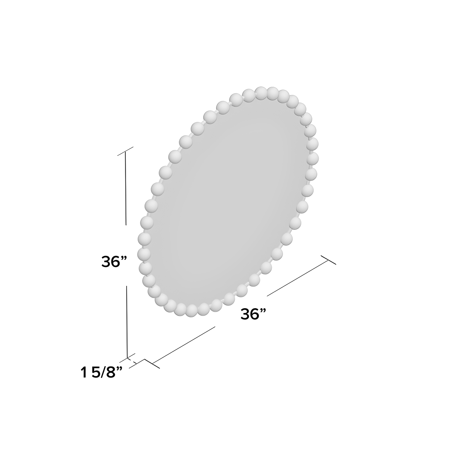 Marlowe Beaded Round Metal Wall Mirror