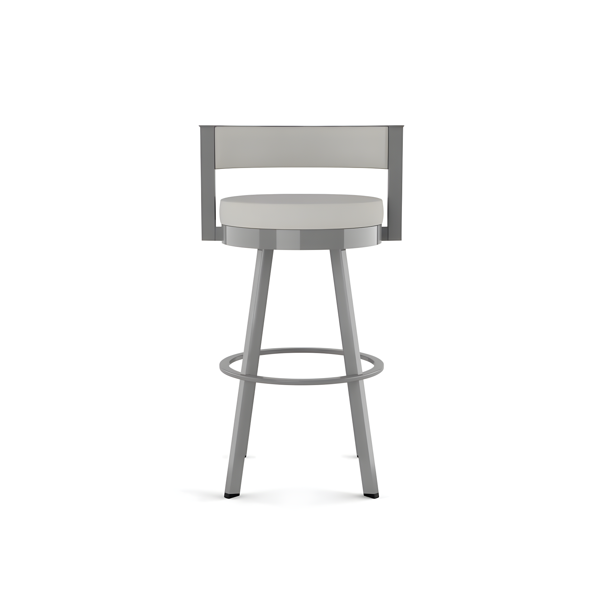 Amisco Browser Upholstered Counter Height Barstool Gray: Oval Back, Polyester, Steel Frame, 300 lbs Capacity