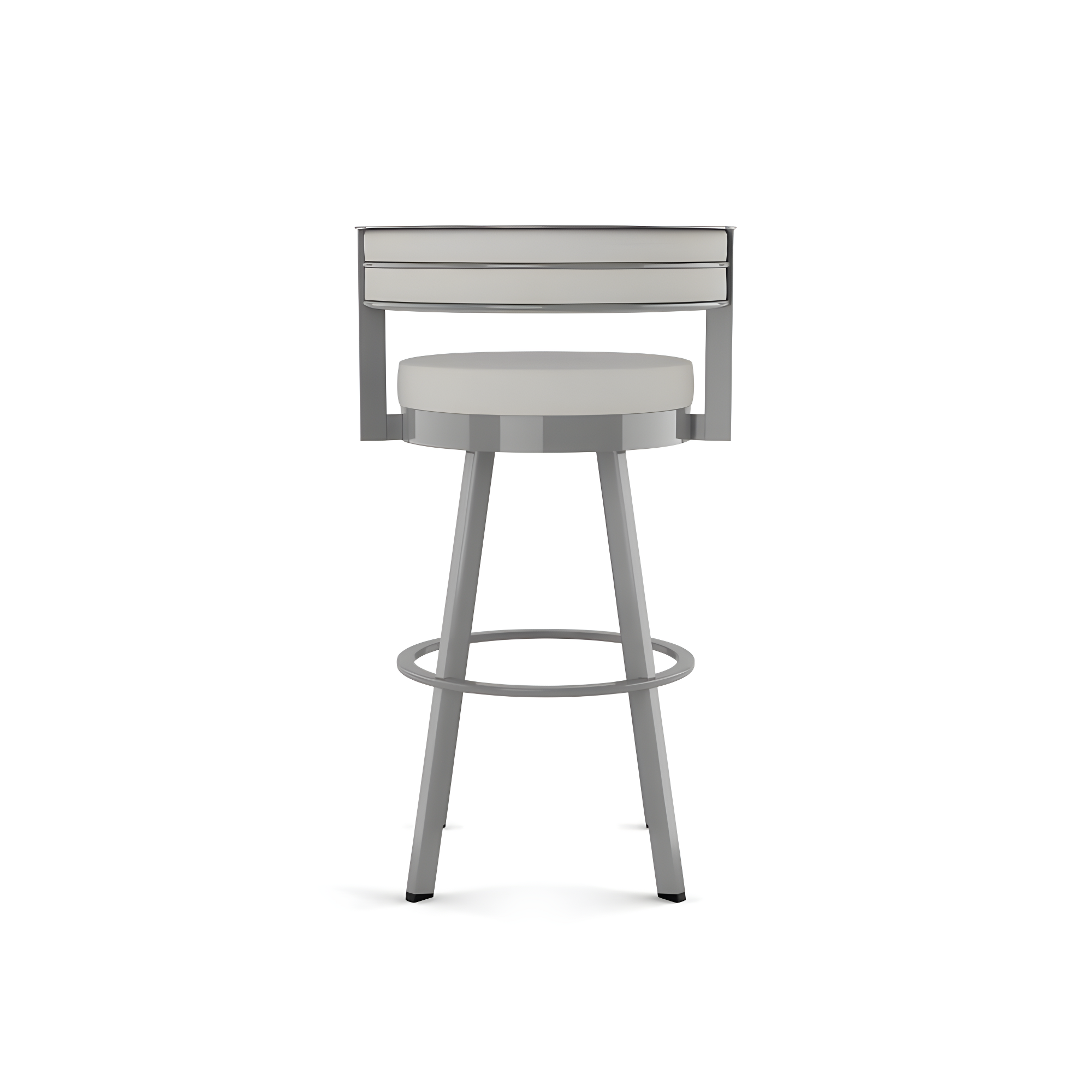 Amisco Browser Upholstered Counter Height Barstool Gray: Oval Back, Polyester, Steel Frame, 300 lbs Capacity