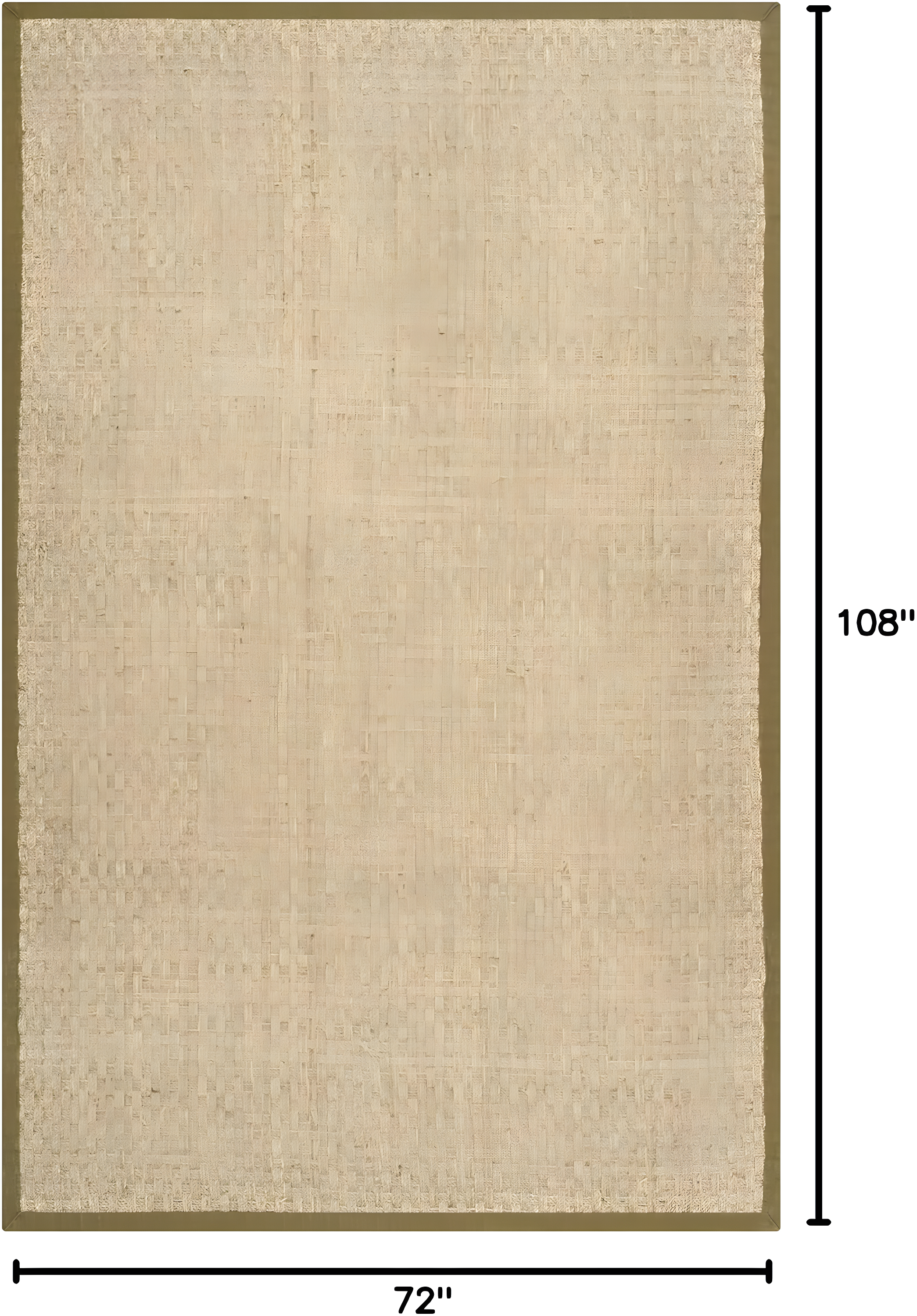 SAFAVIEH Natural Fiber Arbor Border Area Rug, Natural/Olive, 6' x 9'