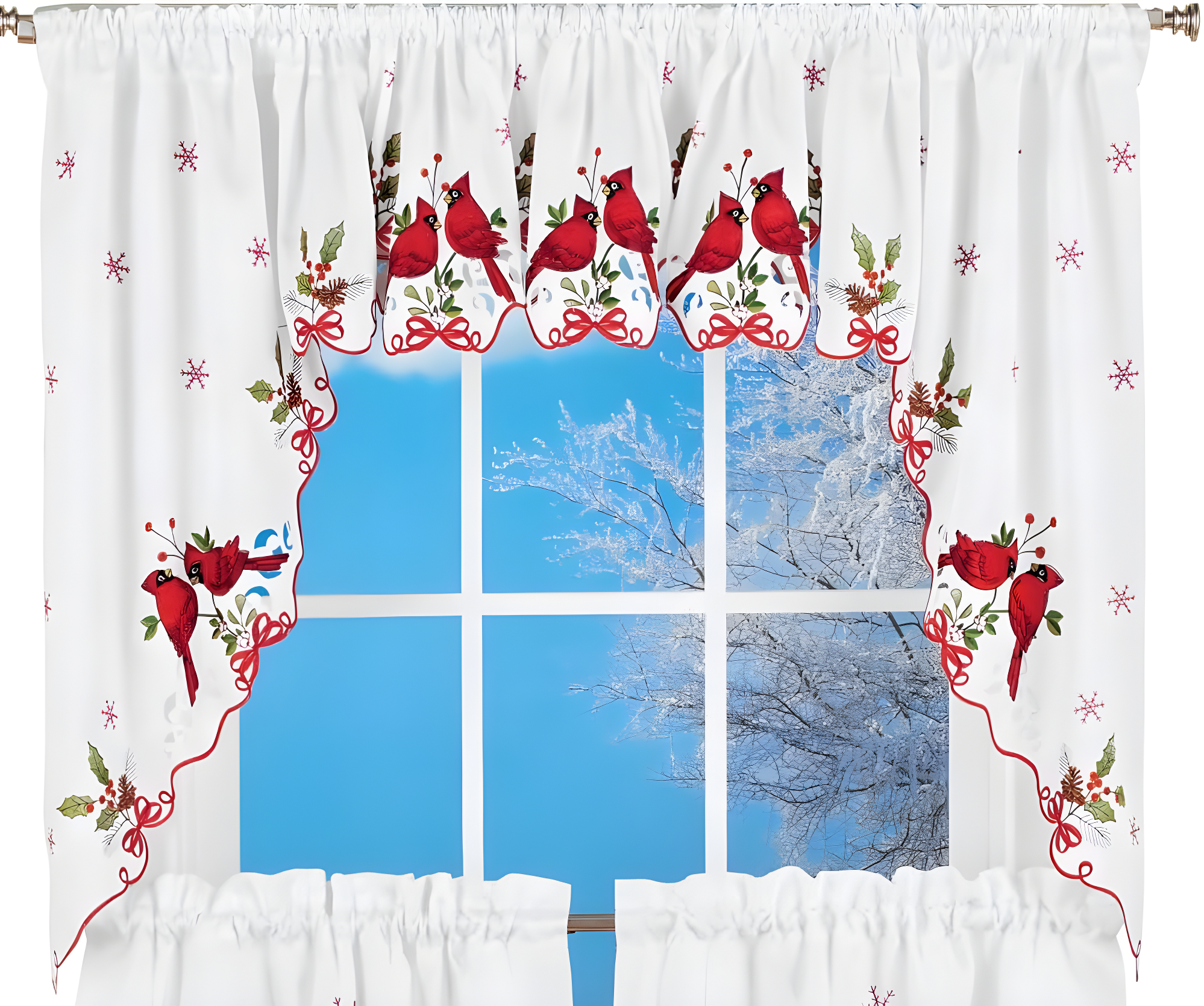 Gateau Animal Print Swag 36.75'' W Window Valance in