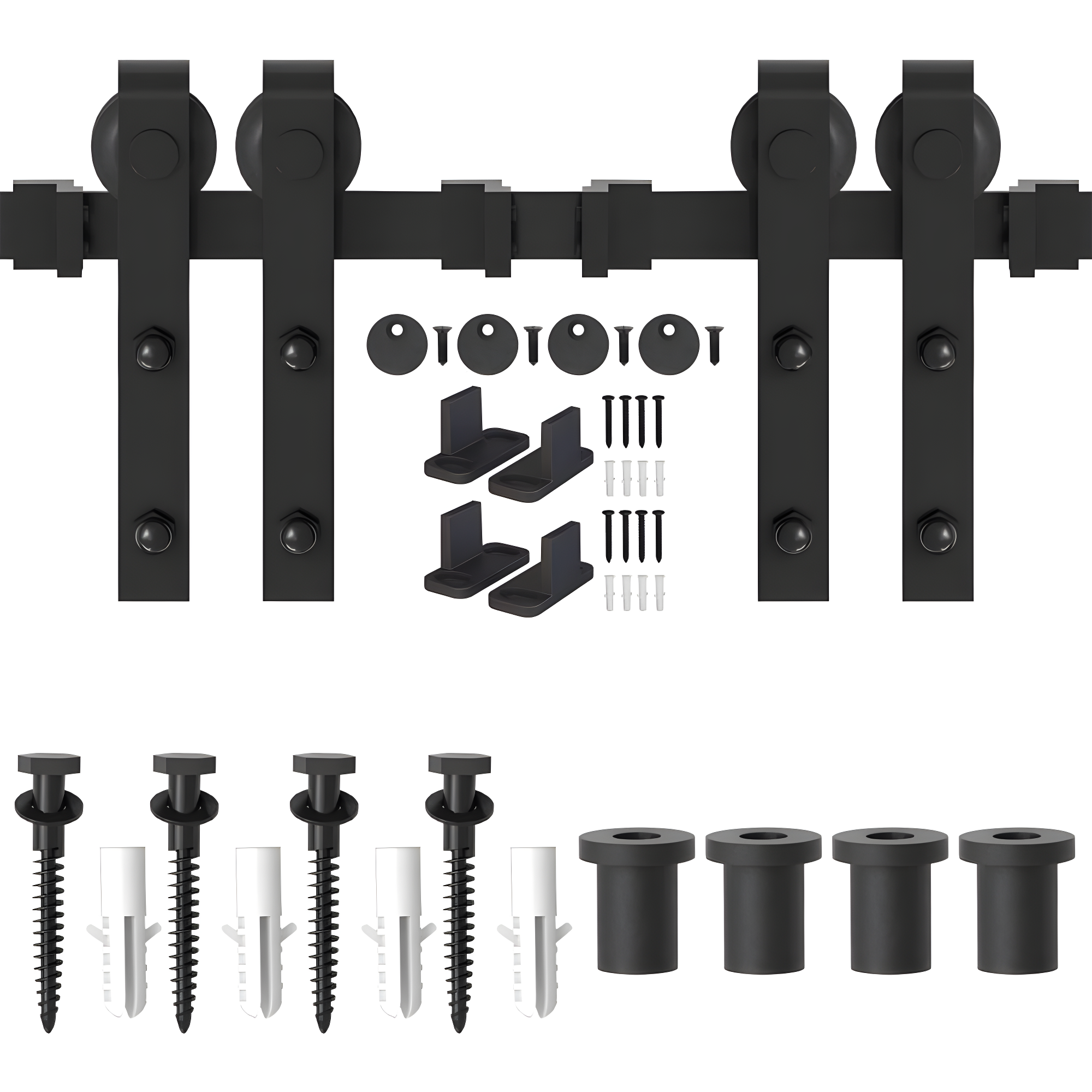 Sliding Standard Double Barn Door Hardware Kit