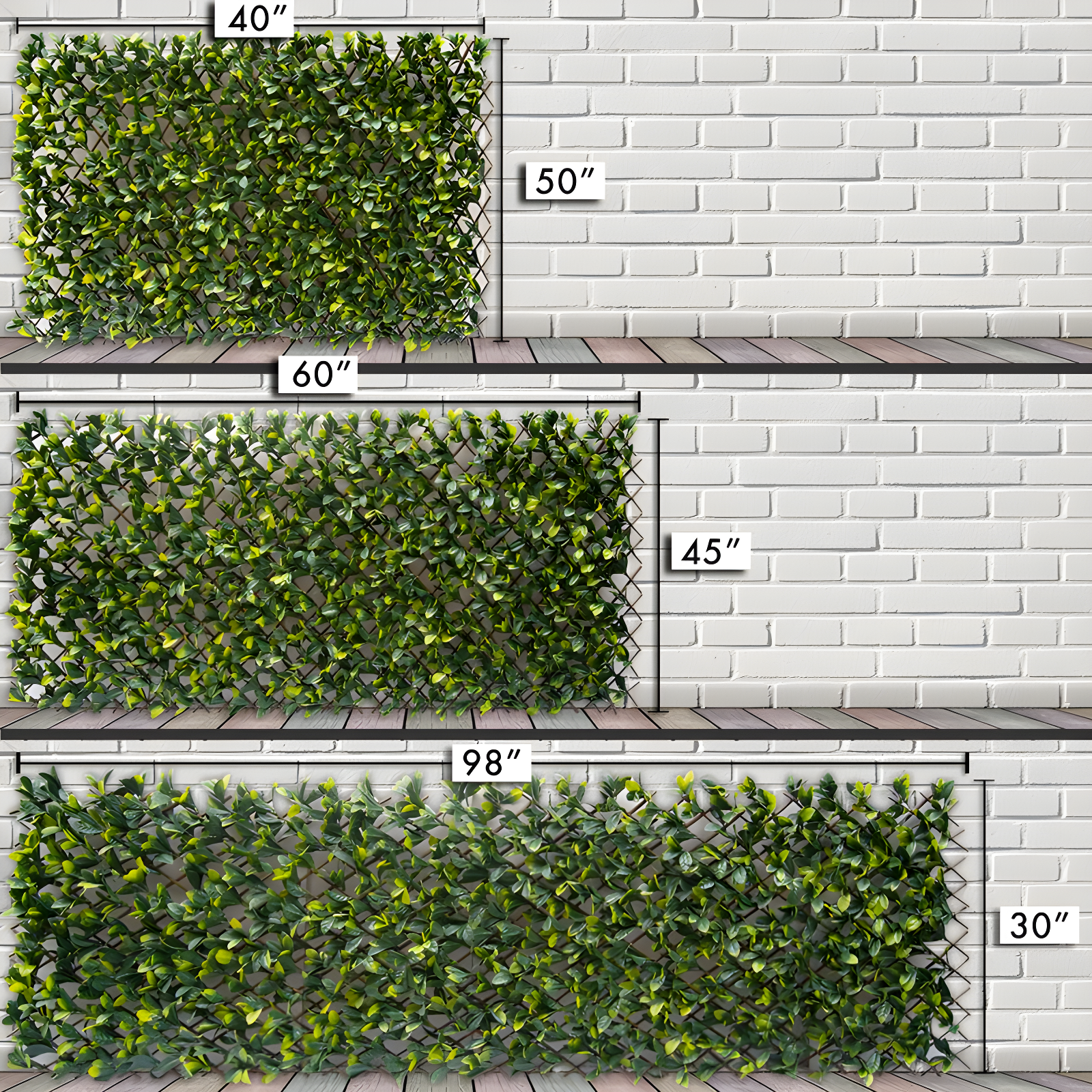 GreenSmart Dekor 30'' H x 98'' W Polyethylene Plastic