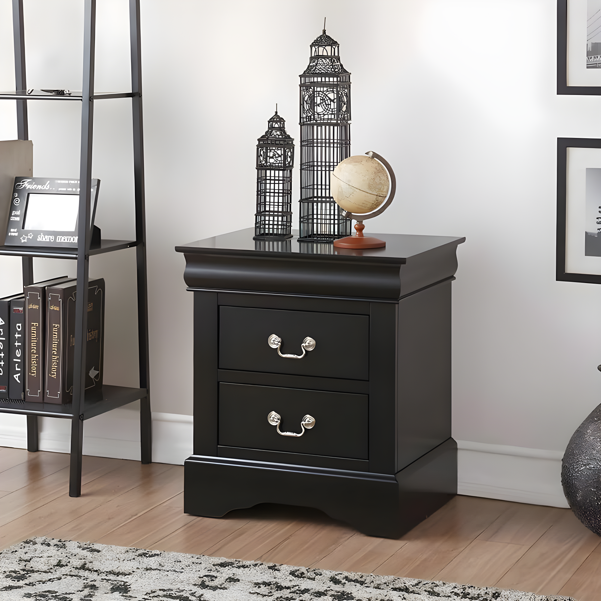 Acme Furniture Louis Philippe III Nightstand Black