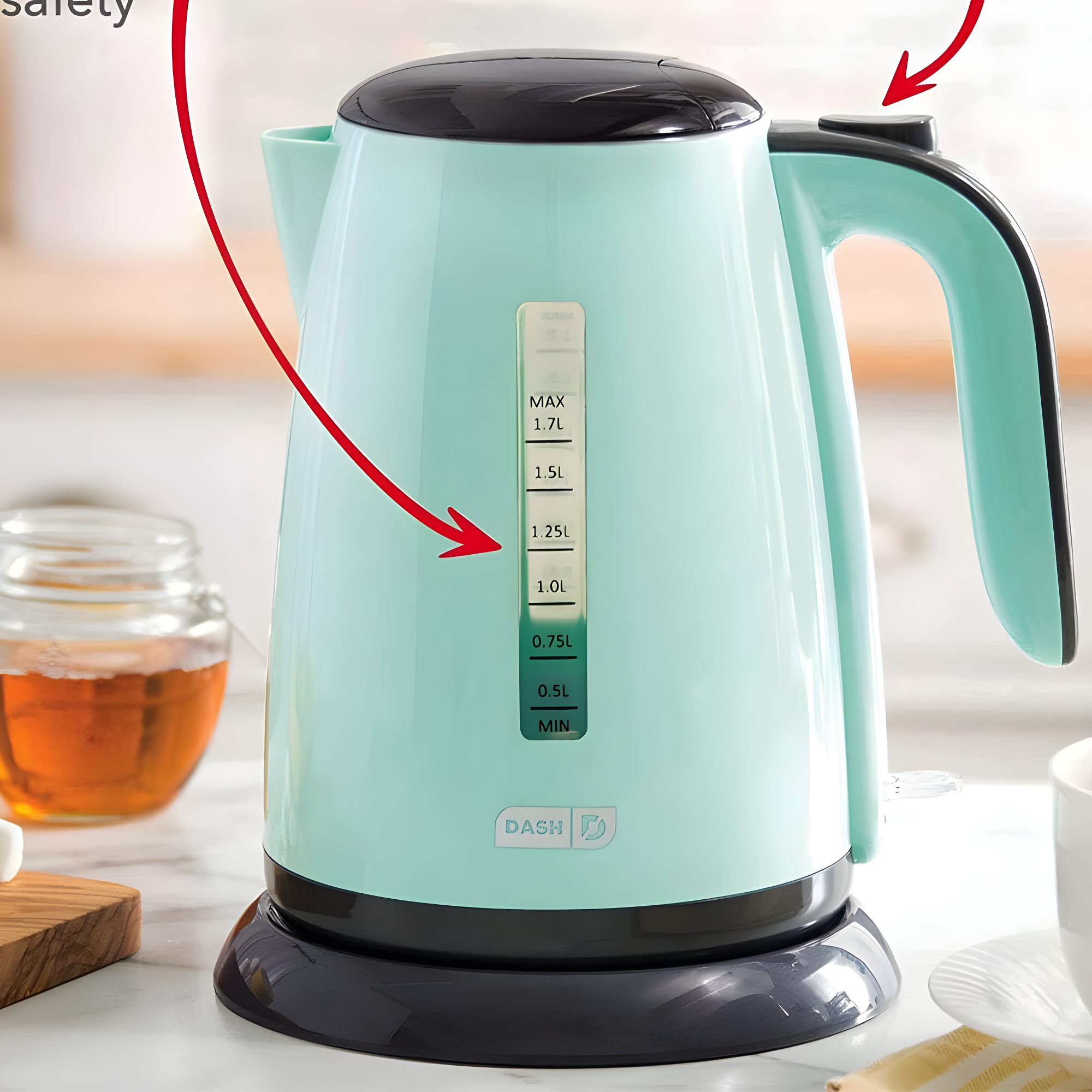 DASH Healthy Breakfast 1.7 Qt. Plastic Electric Tea Kettle