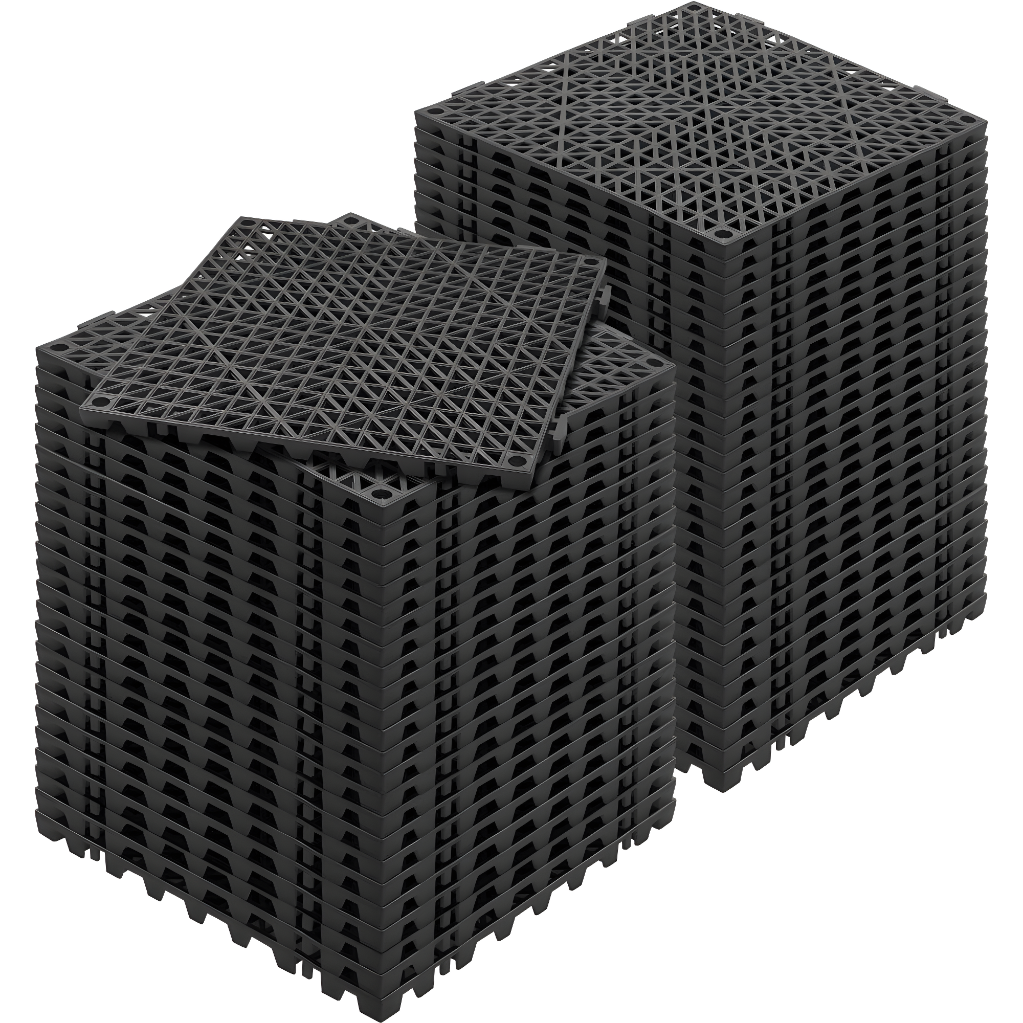 VEVOR VEVOR 12" X 12" Drainage Mats In Different Colors VEVOR 12'' W x 12'' L Garage Flooring Drain Tiles (Set of 55)