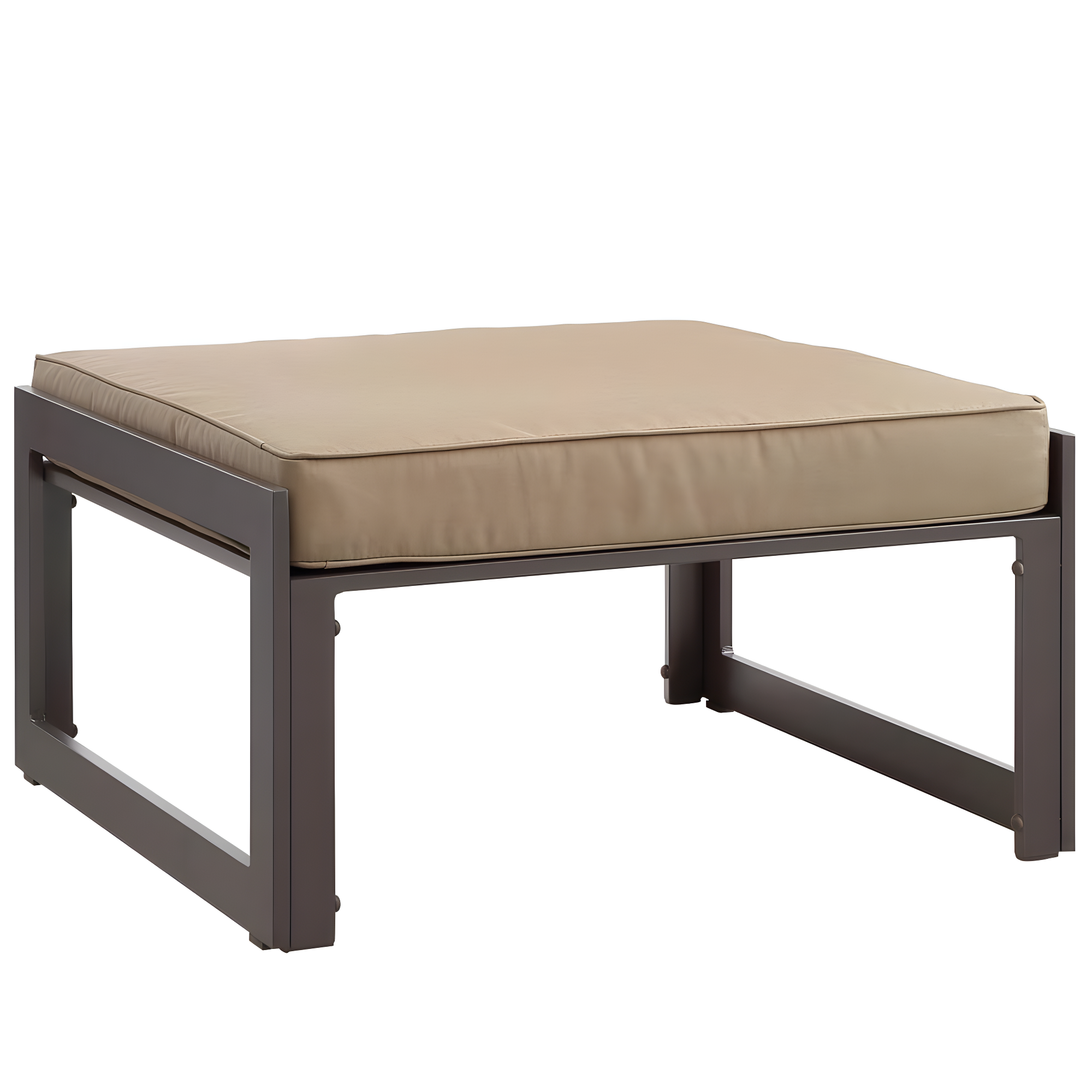 Modway Fortuna Outdoor Patio Ottoman in Brown Mocha