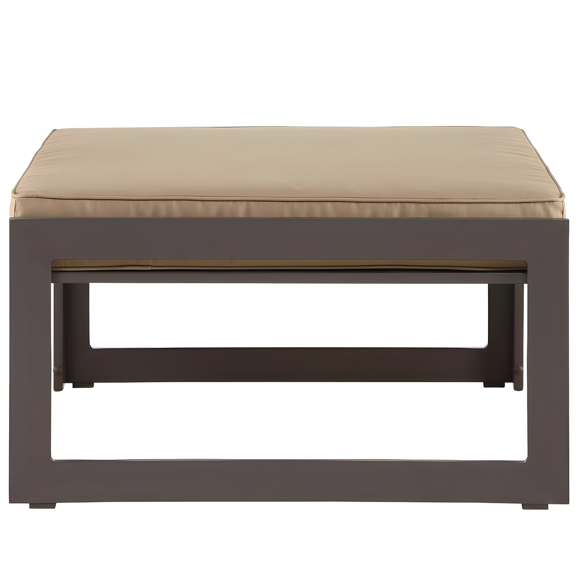 Modway Fortuna Outdoor Patio Ottoman in Brown Mocha