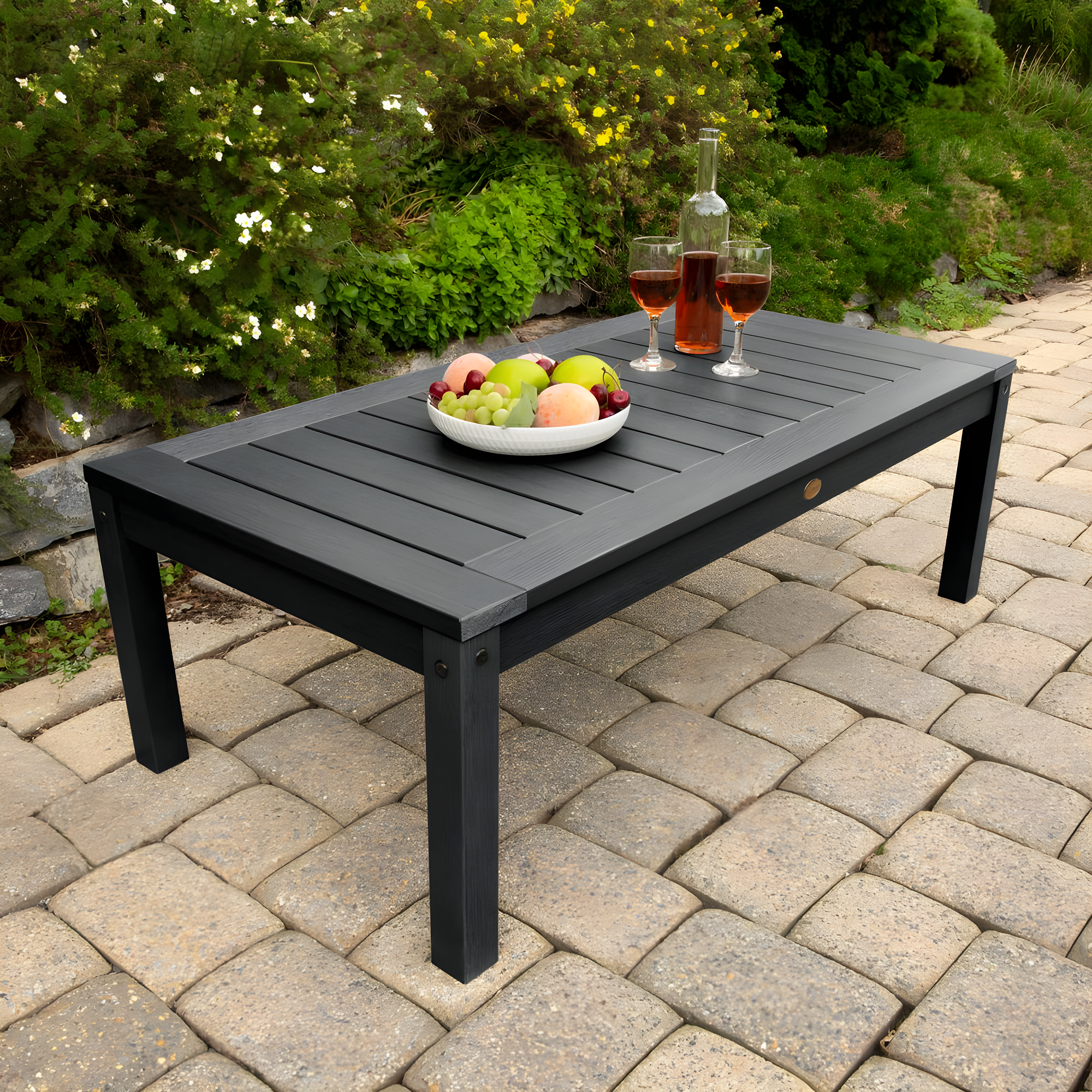 Adirondack Coffee Table Black - Highwood: Outdoor Poly Lumber, Stainless Steel Hardware, 12-Year Warranty