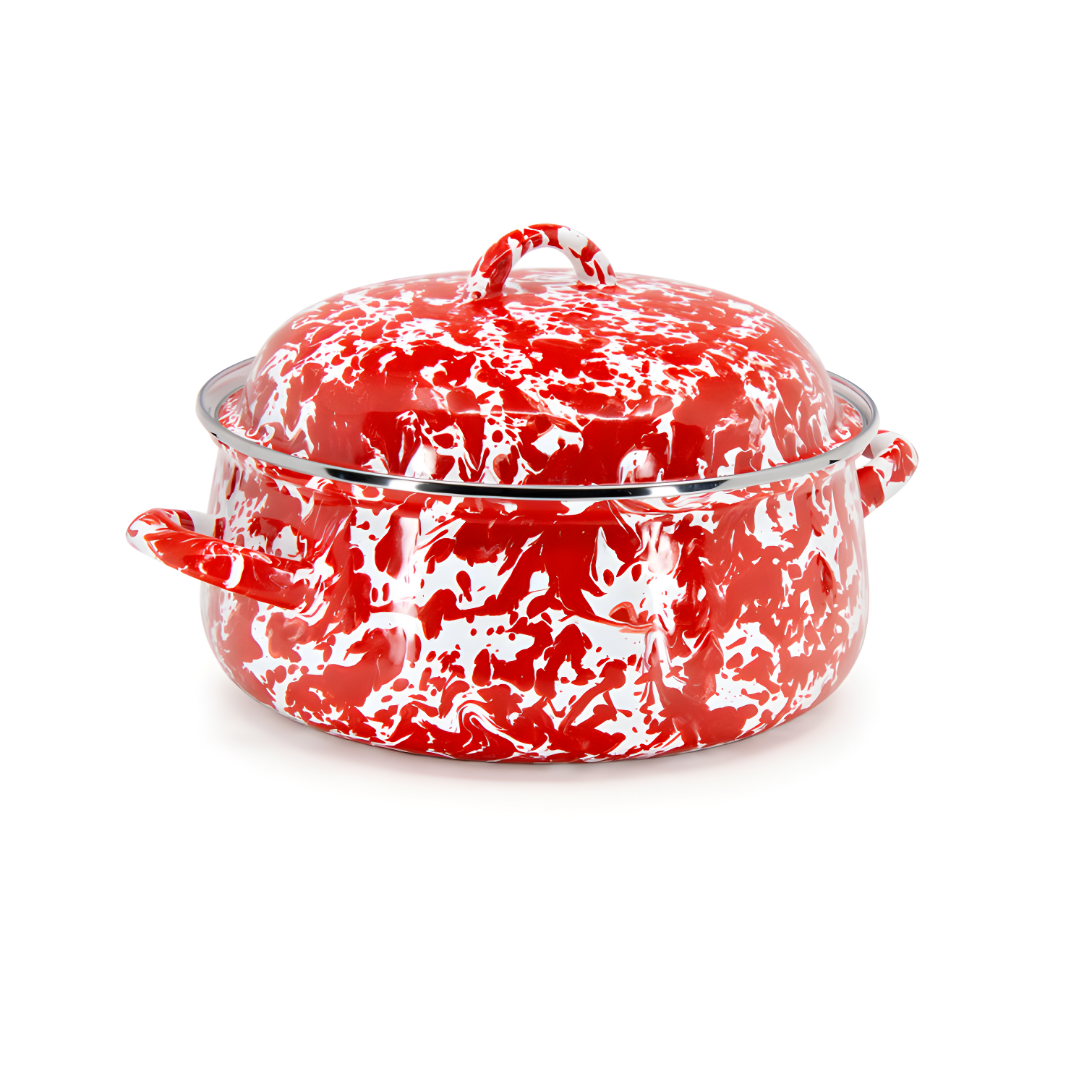 Golden Rabbit Golden Rabbit Swirl 4 Quarts Enamelware Round Dutch Oven