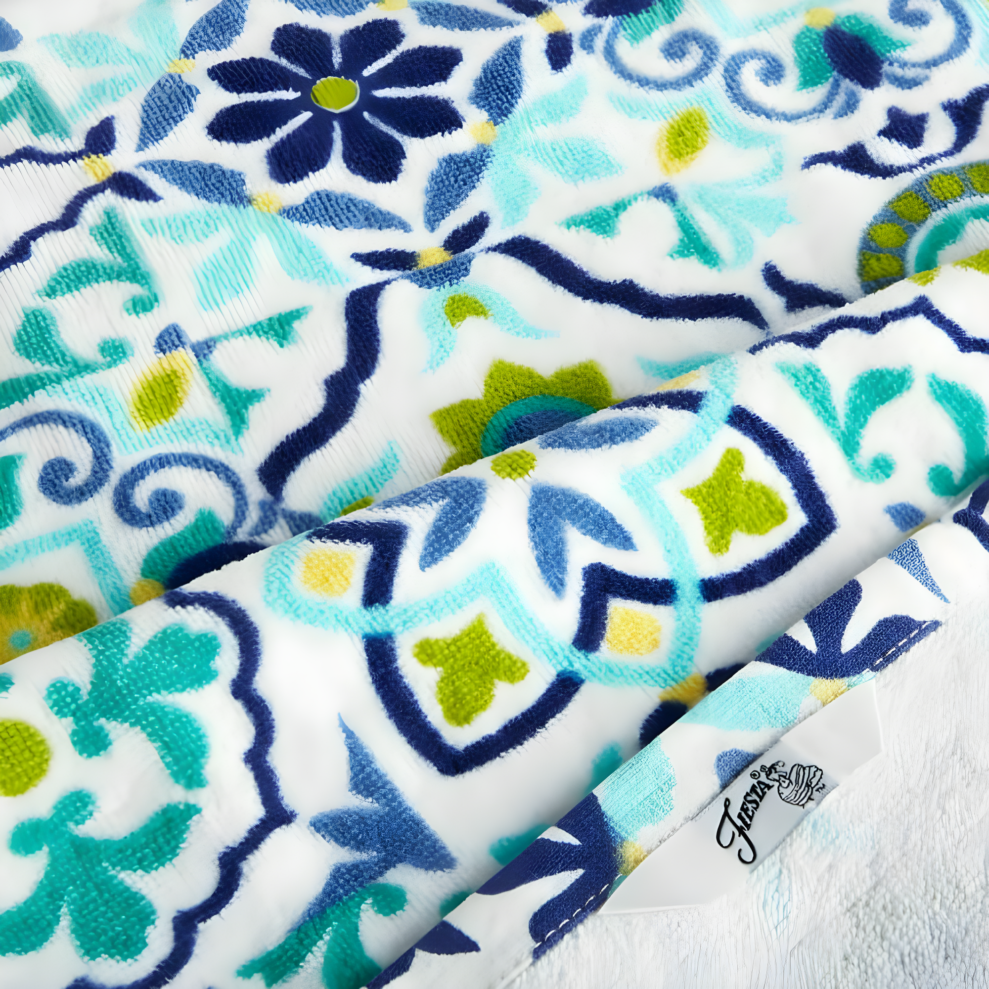 Fiesta Fiesta Worn Tiles Kitchen Towels Set (Set of 2)