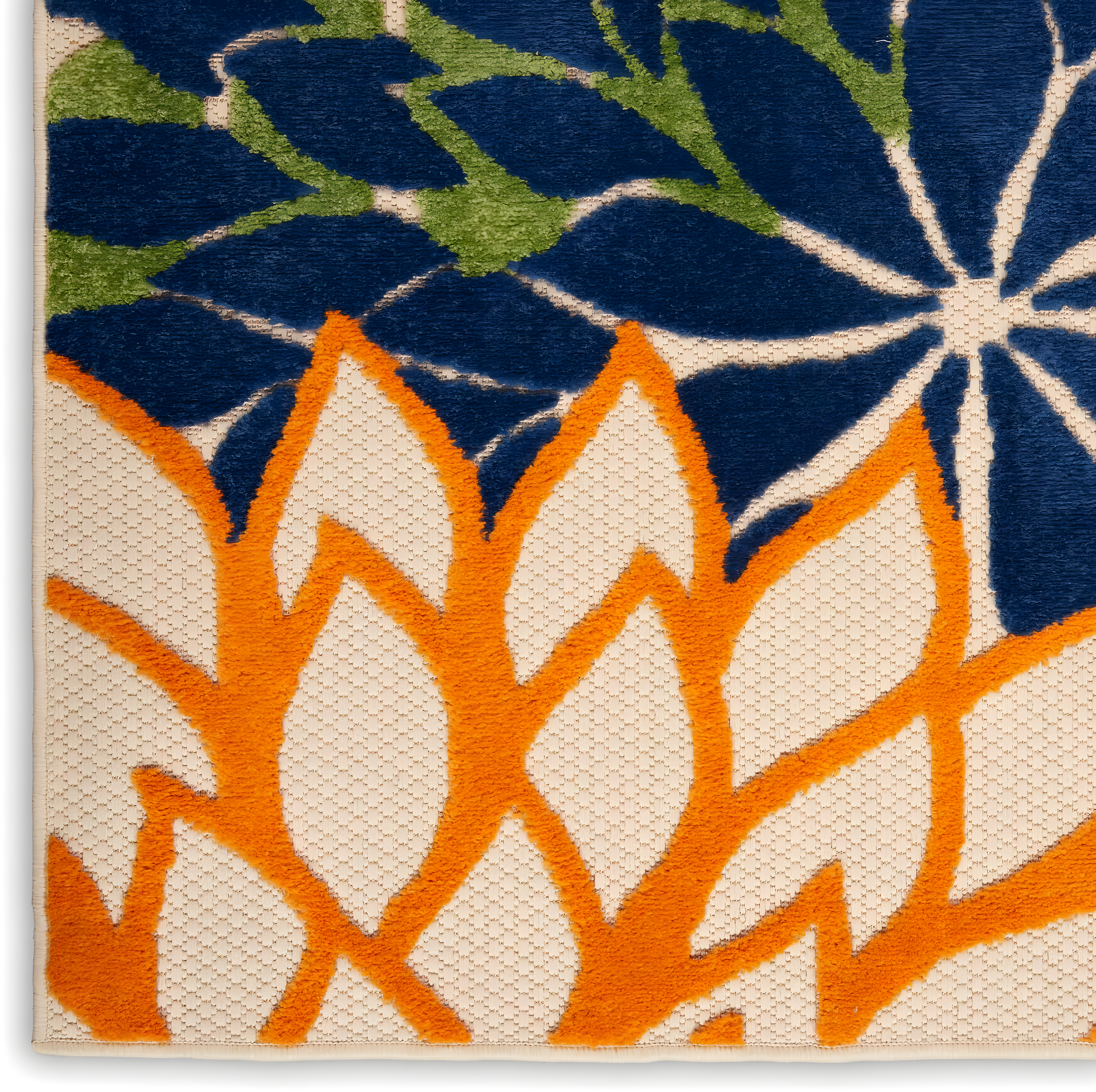 Nourison Aloha Floral Bloom Flatweave High-Low Indoor Outdoor Area Rug Multicolor 7' x 10'