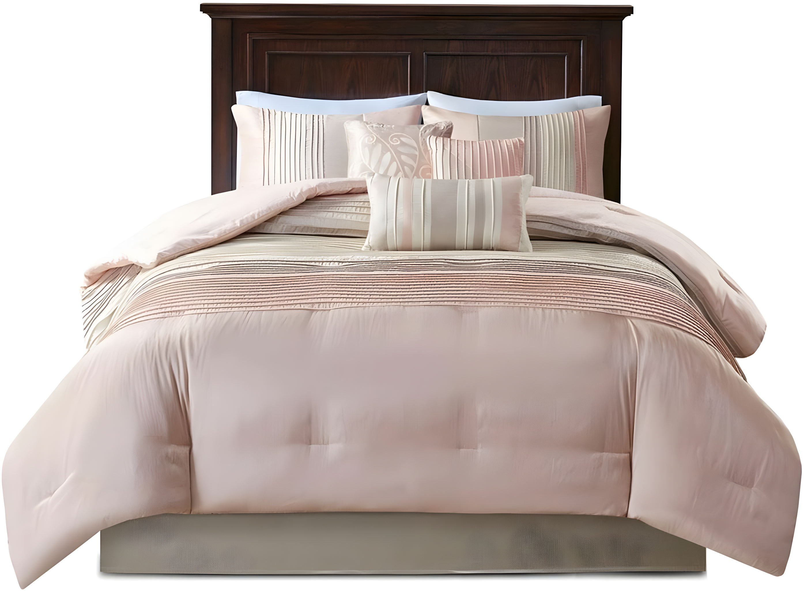 Madison Park Amherst 7 Piece Striped and Pleated Comforter Set & Reviews | Wayfair