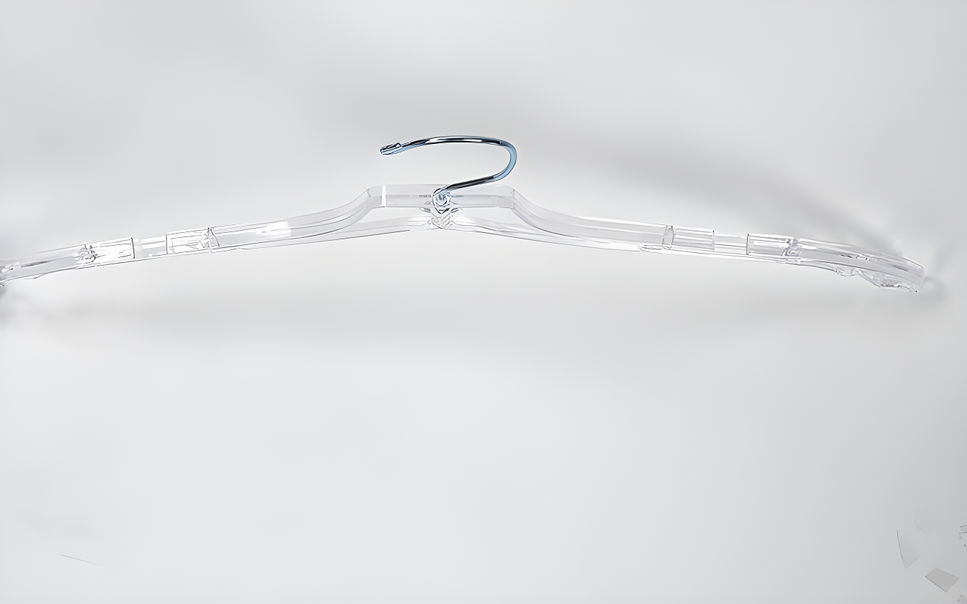 SSWBasics 17 inch Clear Plastic Dress Hangers (Case of 20)