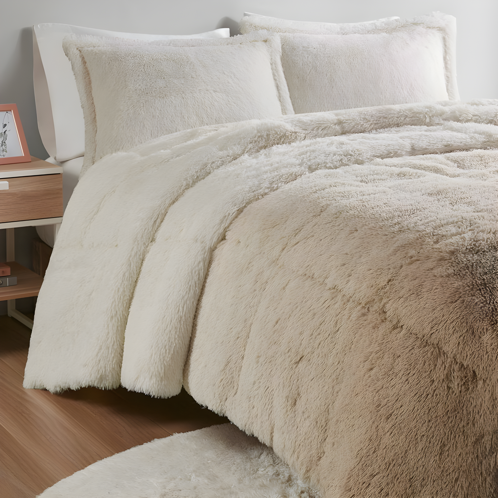 Intelligent Design Malea Shaggy Faux Fur Comforter Mini Set