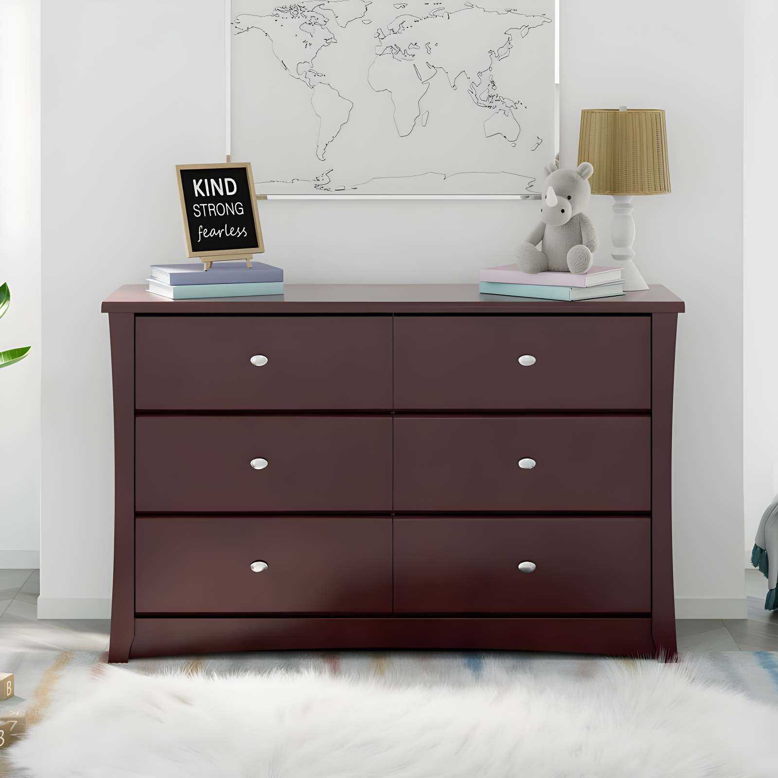 Crescent 6 Drawer Double Dresser