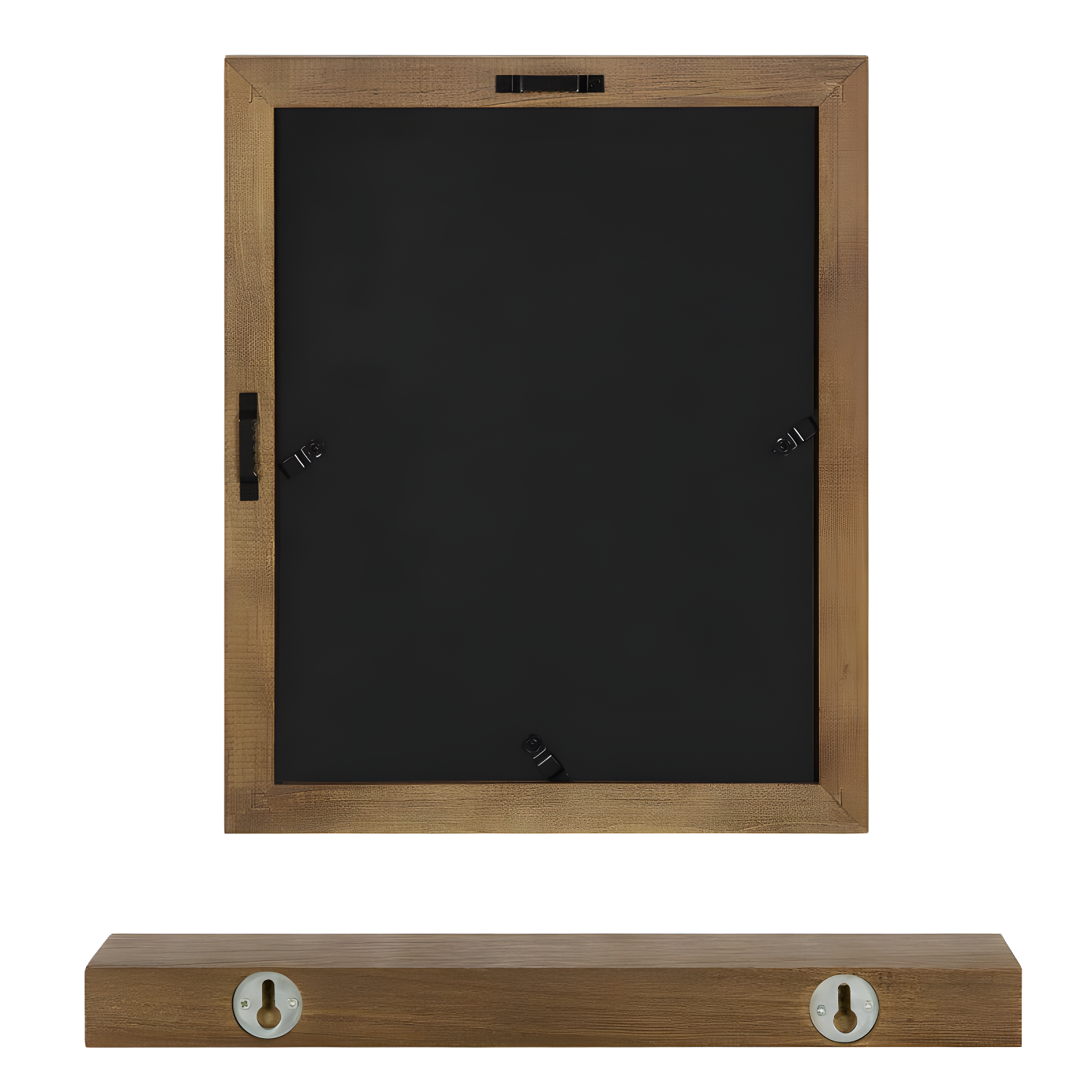 10pc Bordeaux Frame Box Set Natural: Wall Gallery Kit, Wood Shelves, Multi-Size Frames - Kate & Laurel All Things Decor