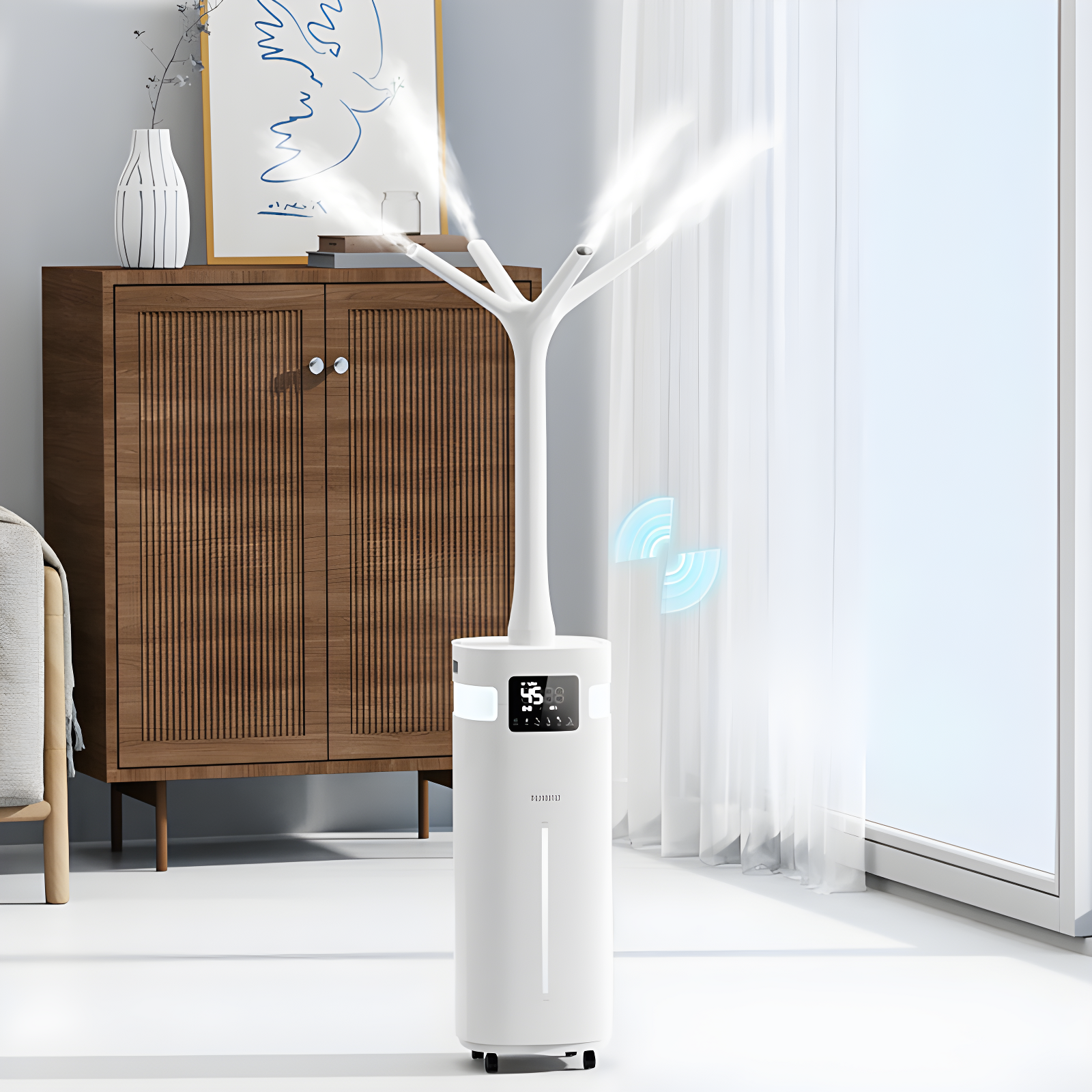 TURBRO Commercial Humidifier, WiFi-Enabled, 5.3Gal/20L Ultrasonic Air Vaporizer for Large Rooms up to 2000 Sq Ft