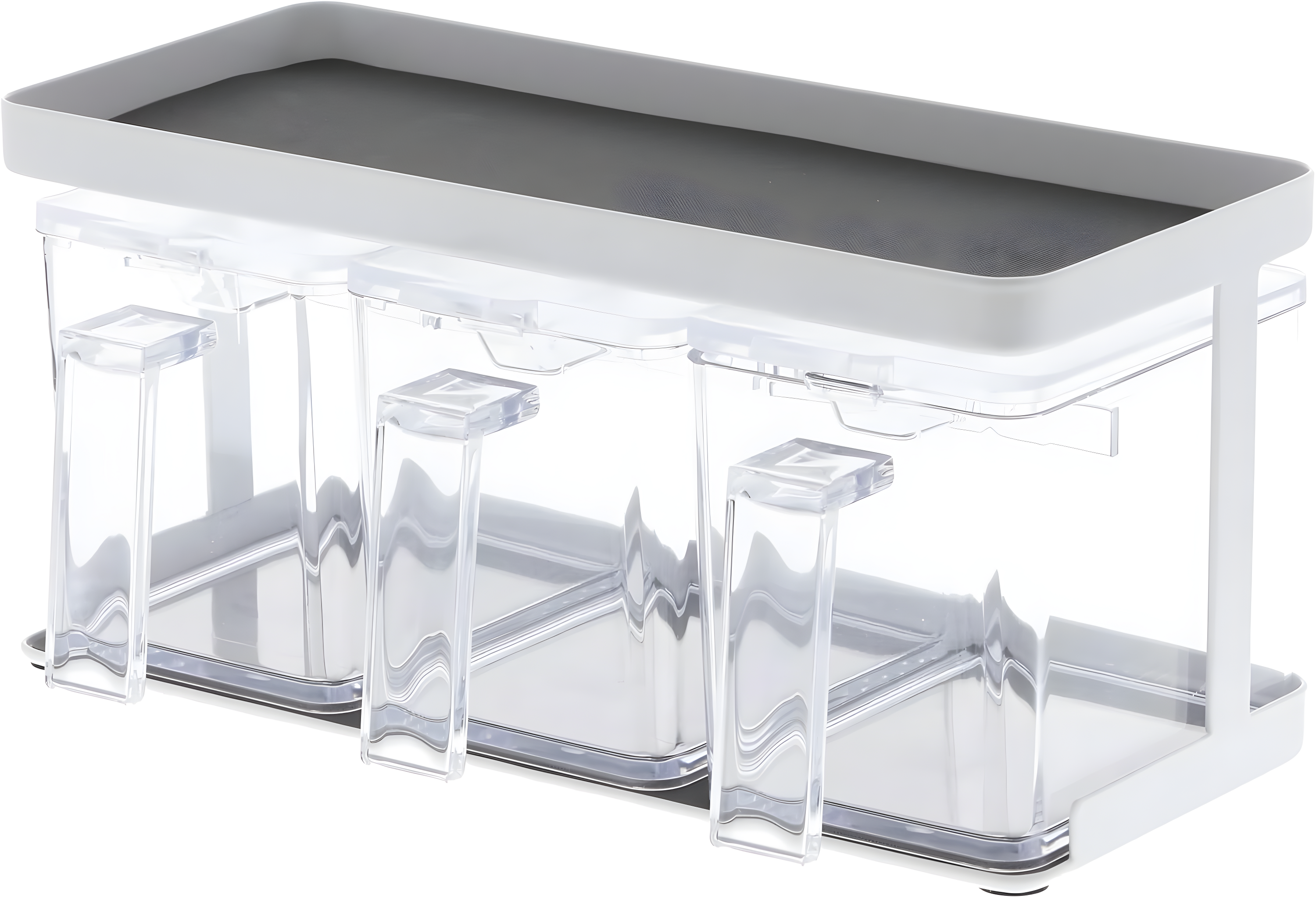 Yamazaki Home Tower Yamazaki Home Pantry Canisters With Rack, Kitchen Organizer, Triple, Steel + Plastic, Handles & Reviews | Wayfair