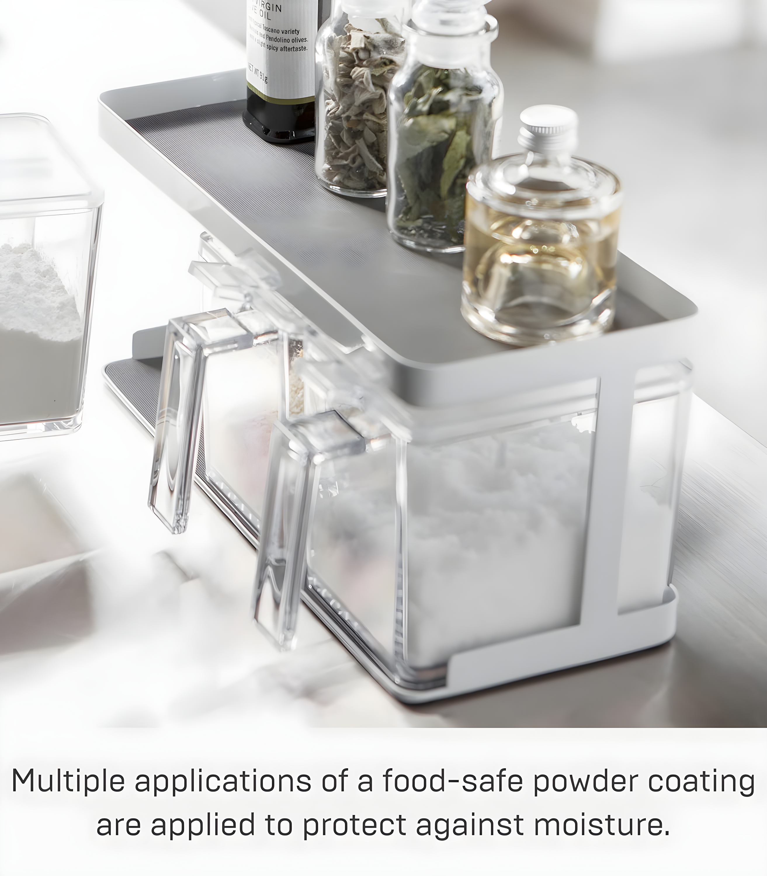 Yamazaki Home Tower Yamazaki Home Pantry Canisters With Rack, Kitchen Organizer, Triple, Steel + Plastic, Handles & Reviews | Wayfair