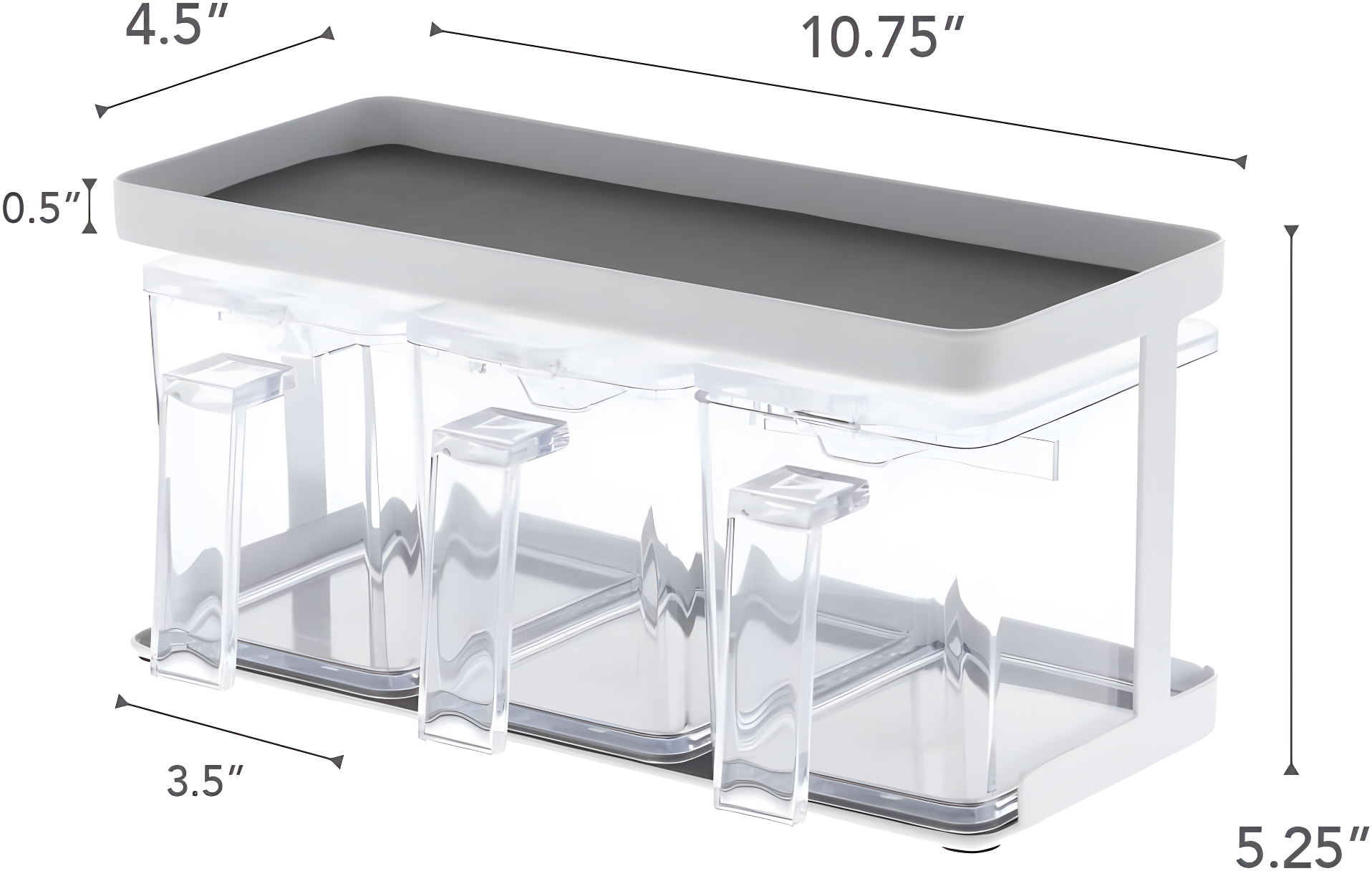 Yamazaki Home Tower Yamazaki Home Pantry Canisters With Rack, Kitchen Organizer, Triple, Steel + Plastic, Handles & Reviews | Wayfair