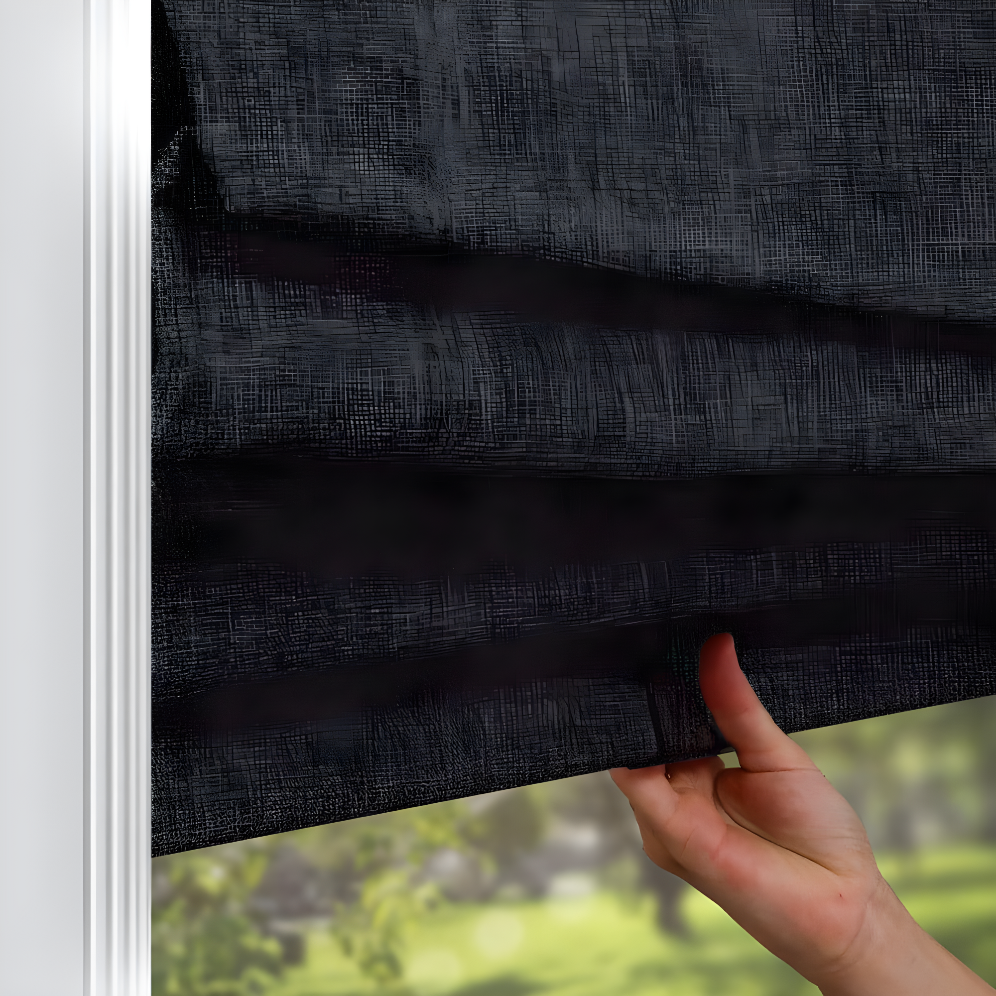 23"x72" Chicology Blackout Roman Curtain Shade Lexington Pebble