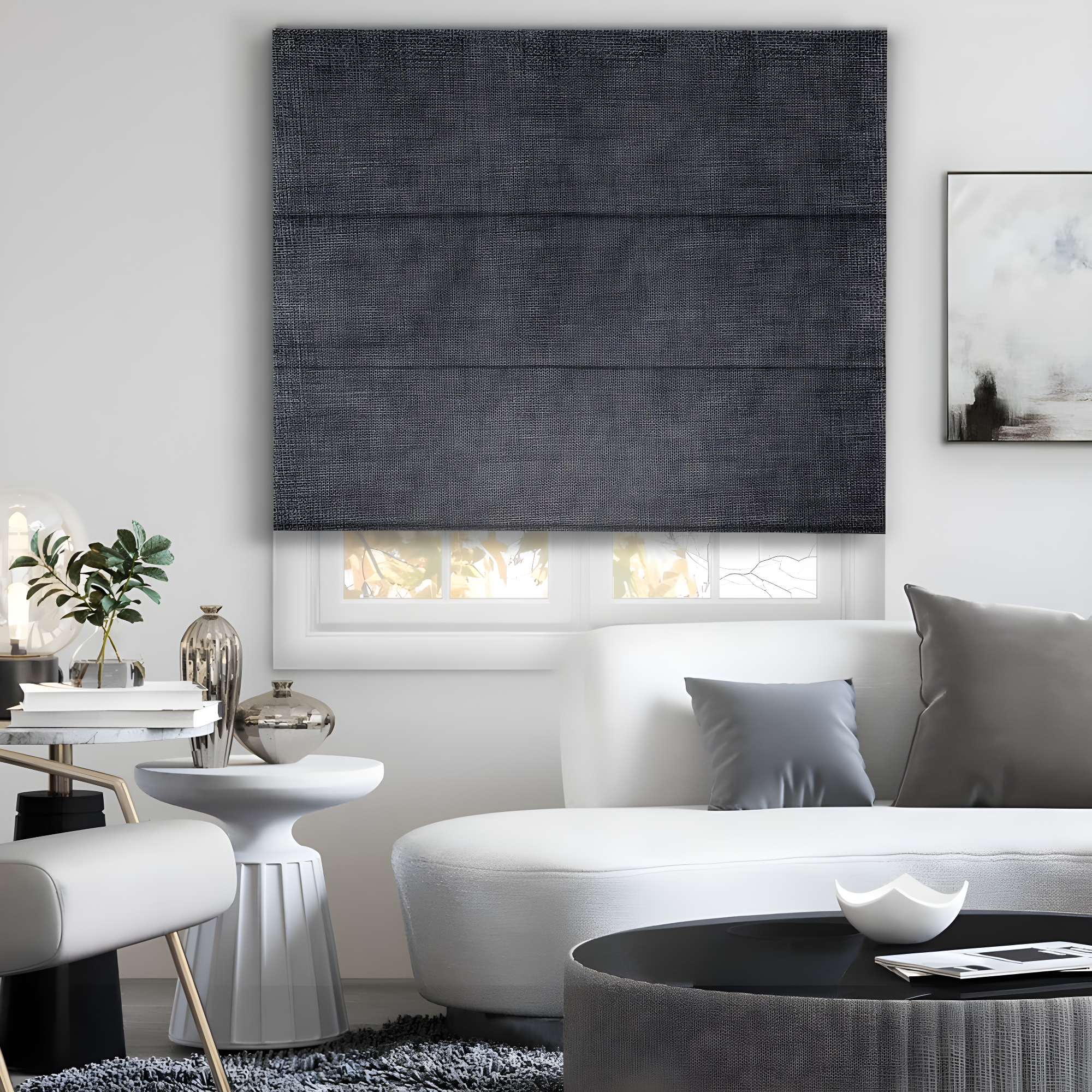 23"x72" Chicology Blackout Roman Curtain Shade Lexington Pebble
