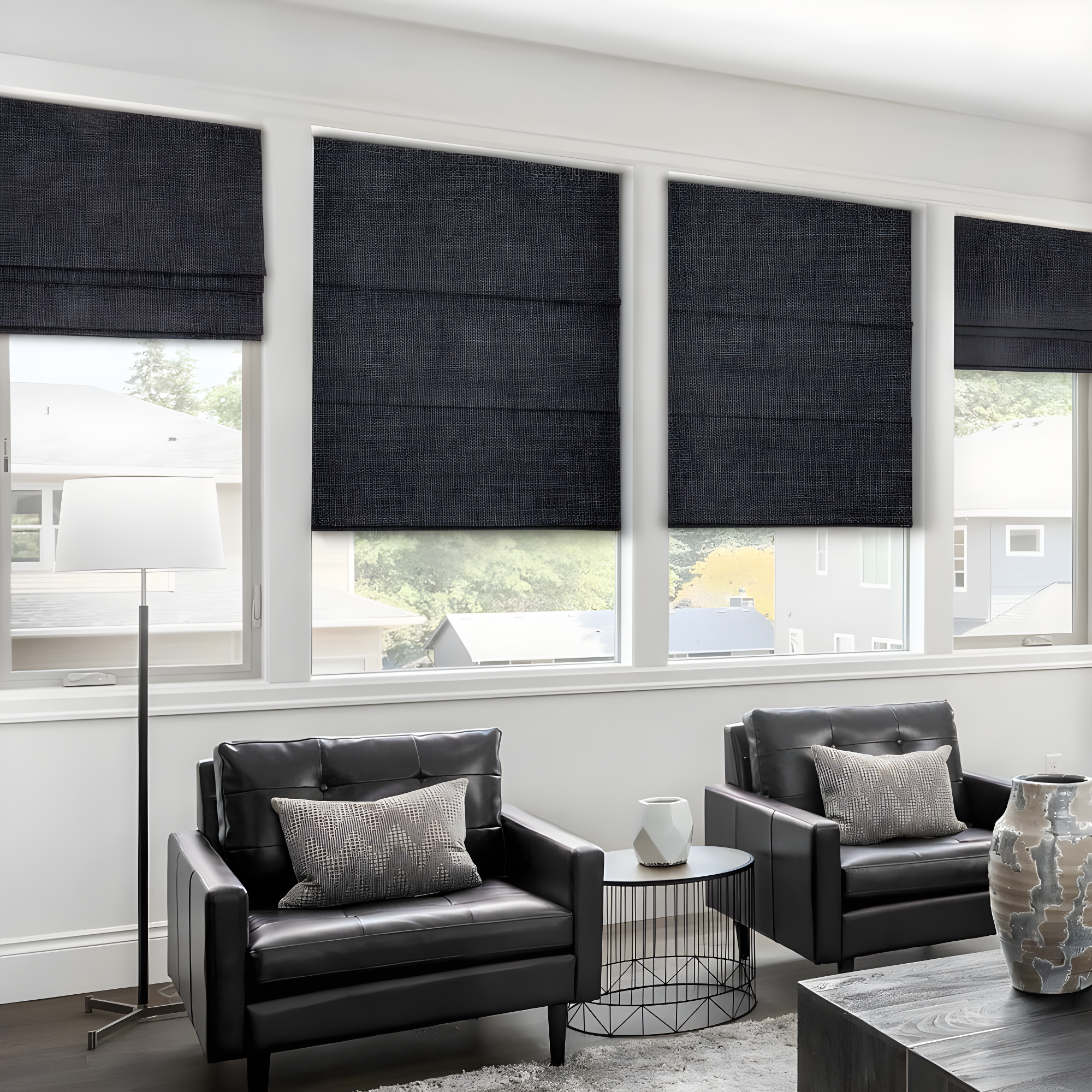 23"x72" Chicology Blackout Roman Curtain Shade Lexington Pebble