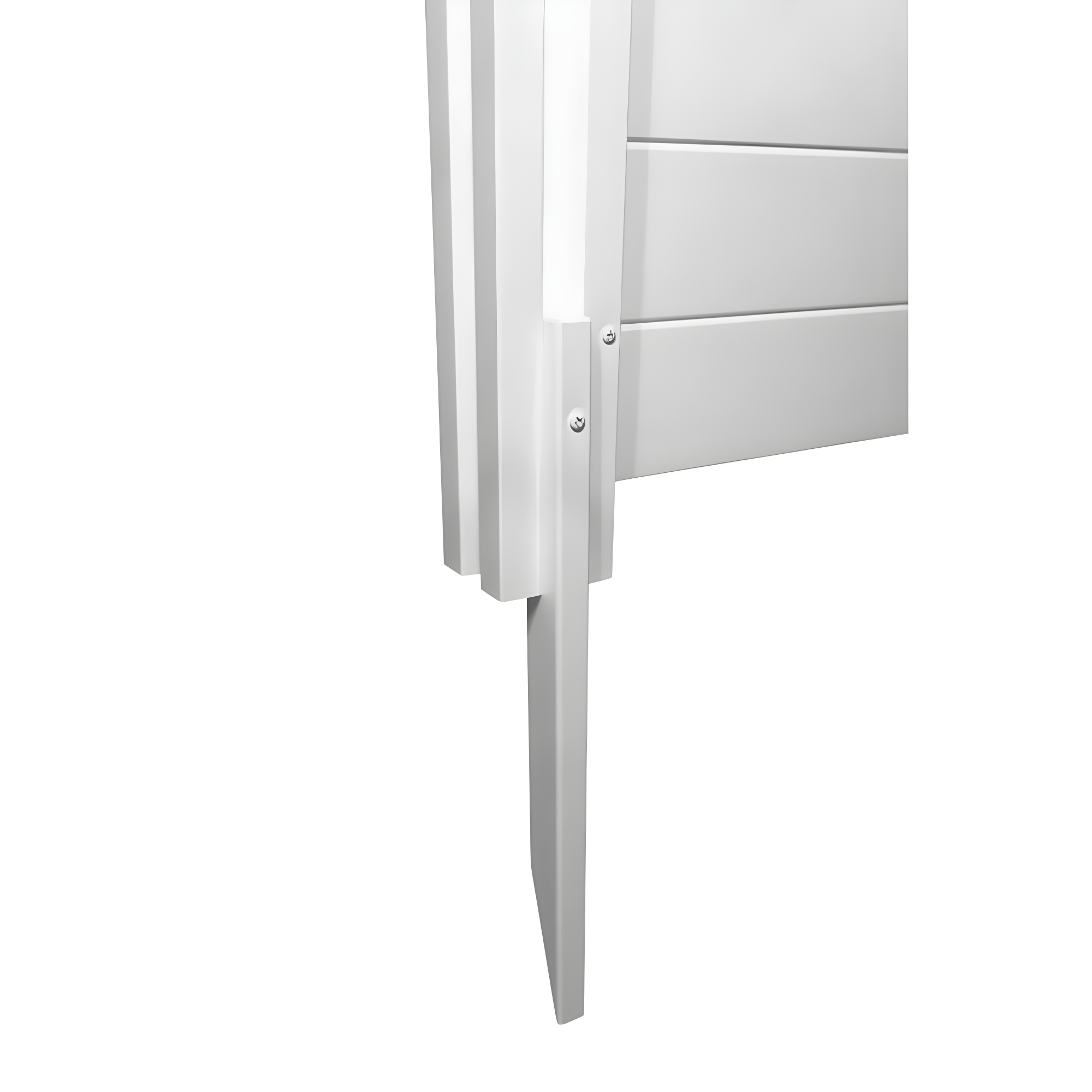 4ft H x 4ft W (2 Panels) No Dig Enclo Premium White Vinyl Privacy Screen, Outdoor Privacy Panels, Use As Air Conditioner Fence, Trash Can Enclosure, Pool Equipment Enclosure, ZP19014