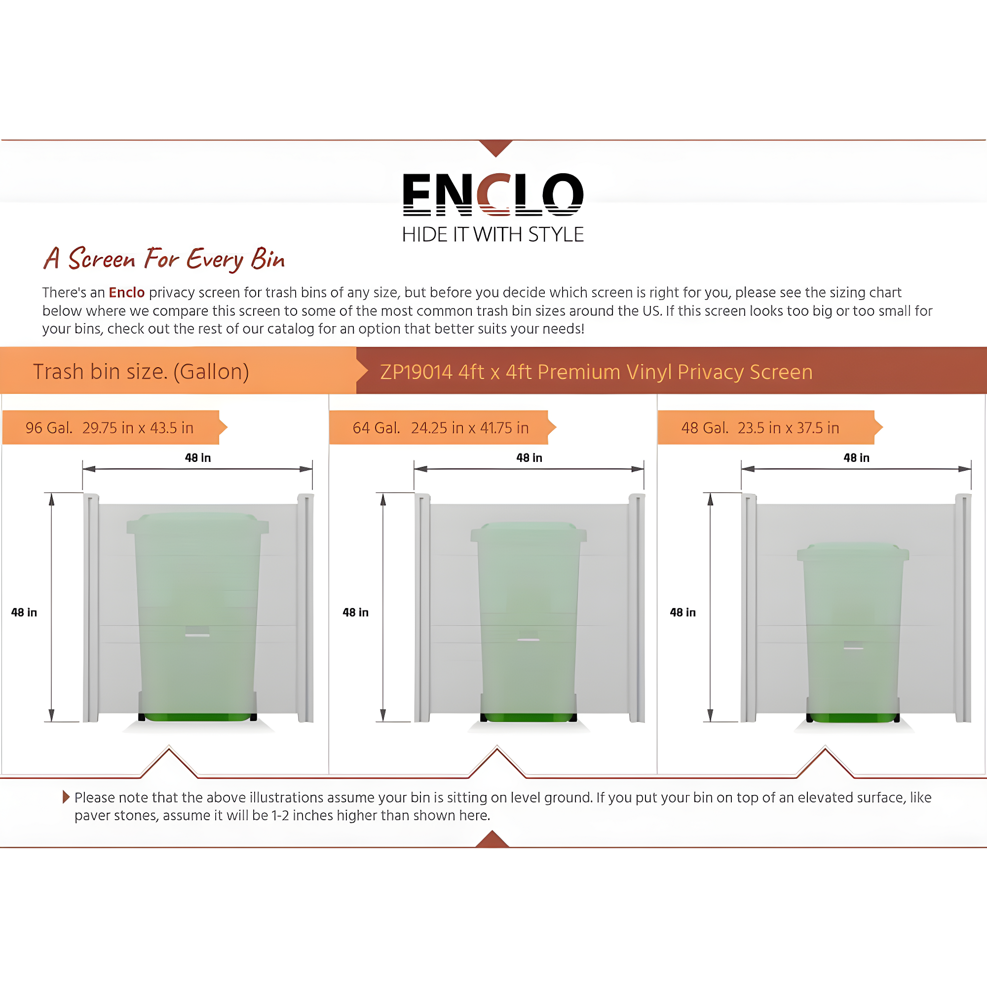 4ft H x 4ft W (2 Panels) No Dig Enclo Premium White Vinyl Privacy Screen, Outdoor Privacy Panels, Use As Air Conditioner Fence, Trash Can Enclosure, Pool Equipment Enclosure, ZP19014