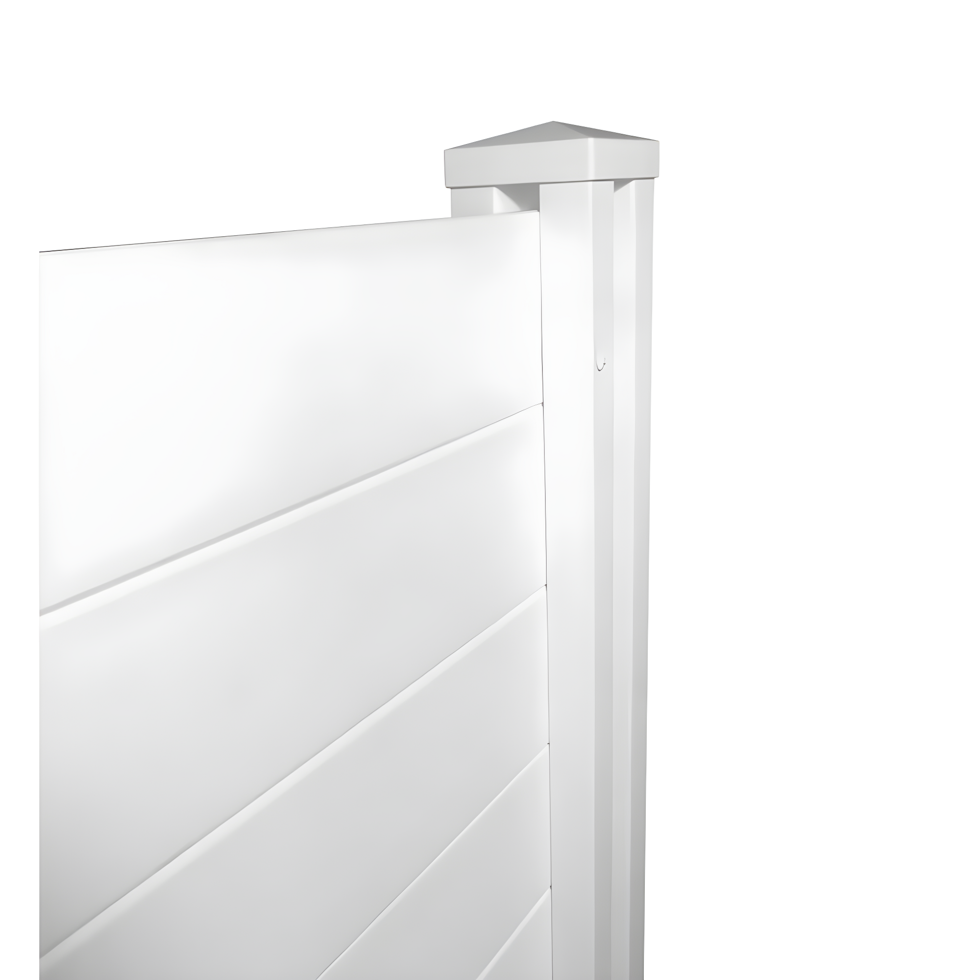 4ft H x 4ft W (2 Panels) No Dig Enclo Premium White Vinyl Privacy Screen, Outdoor Privacy Panels, Use As Air Conditioner Fence, Trash Can Enclosure, Pool Equipment Enclosure, ZP19014