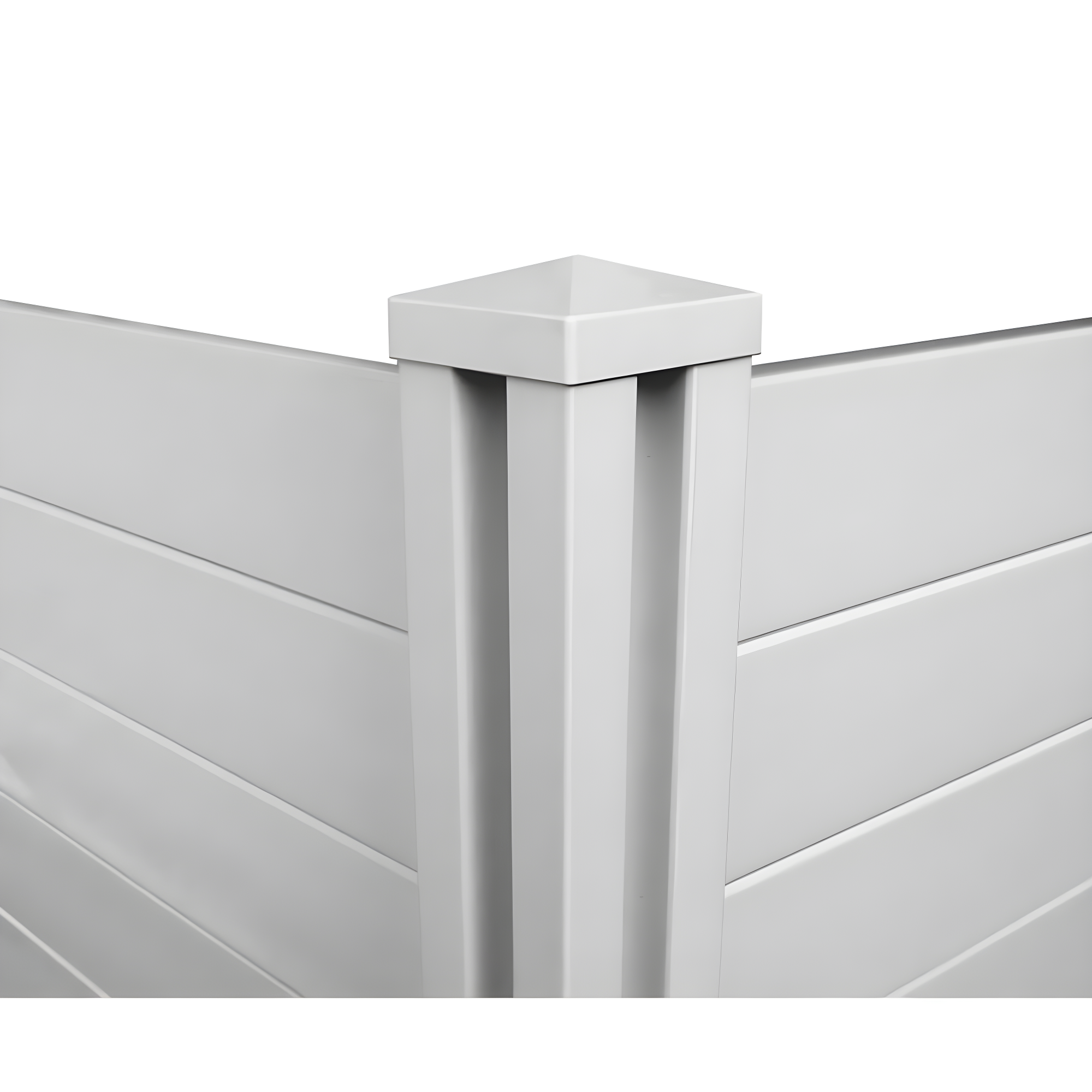 4ft H x 4ft W (2 Panels) No Dig Enclo Premium White Vinyl Privacy Screen, Outdoor Privacy Panels, Use As Air Conditioner Fence, Trash Can Enclosure, Pool Equipment Enclosure, ZP19014