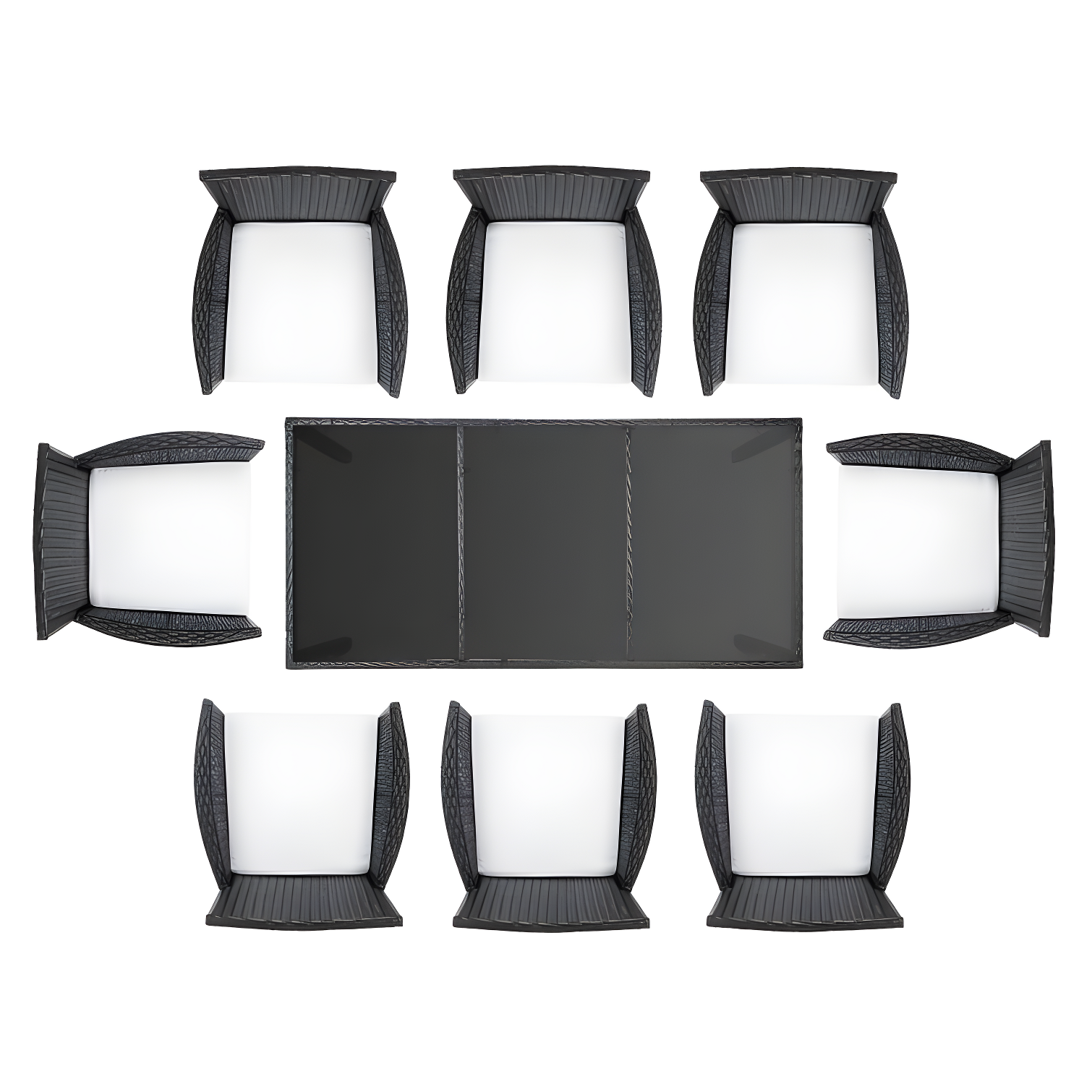 Safavieh Hailee 8 - Person Rectangular Outdoor Dining Set with Cushions