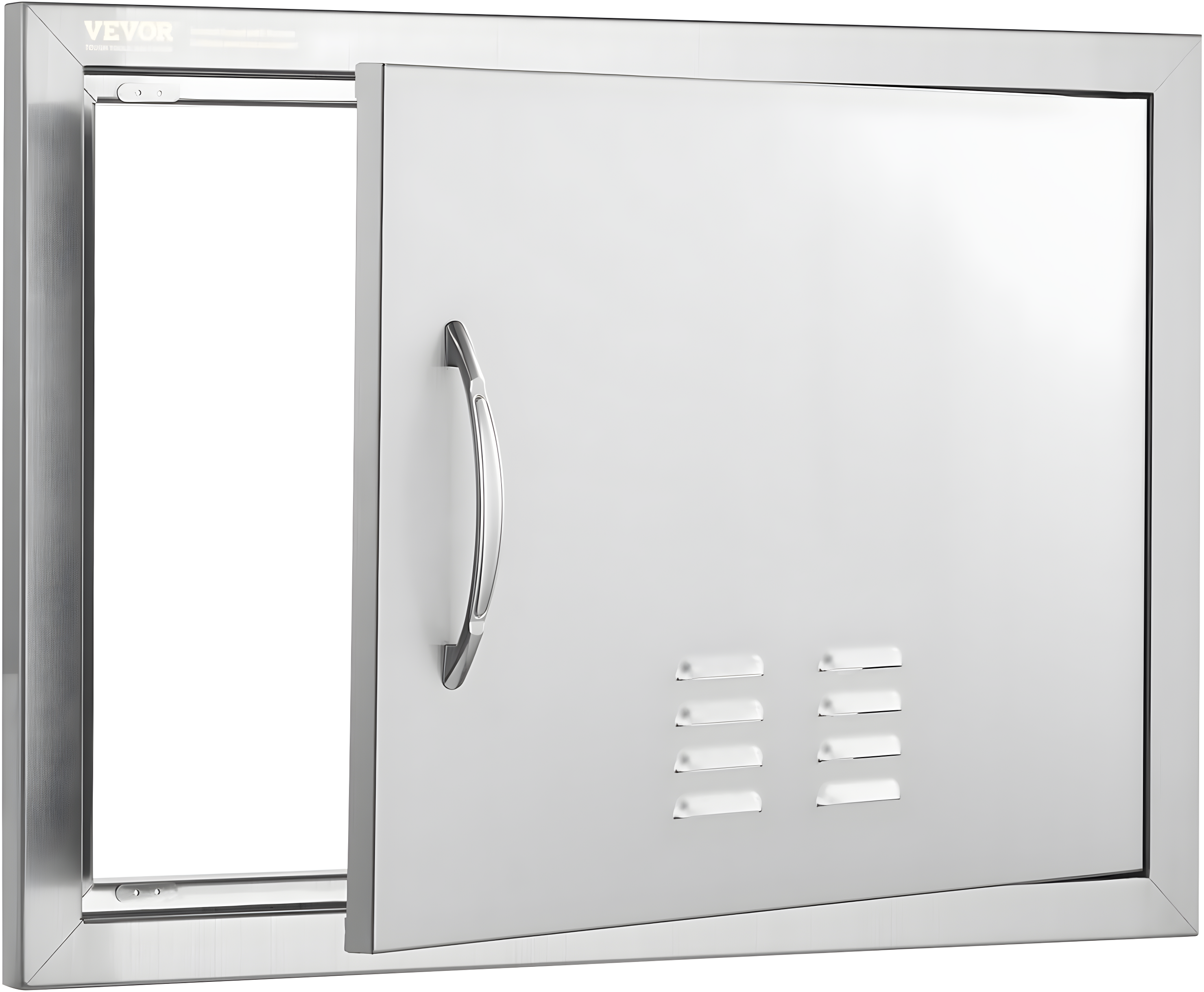 24 in. W x 17 in. H Single Outdoor Kitchen Door BBQ Access Door Stainless Steel Flush Mount Door Wall Vertical Door