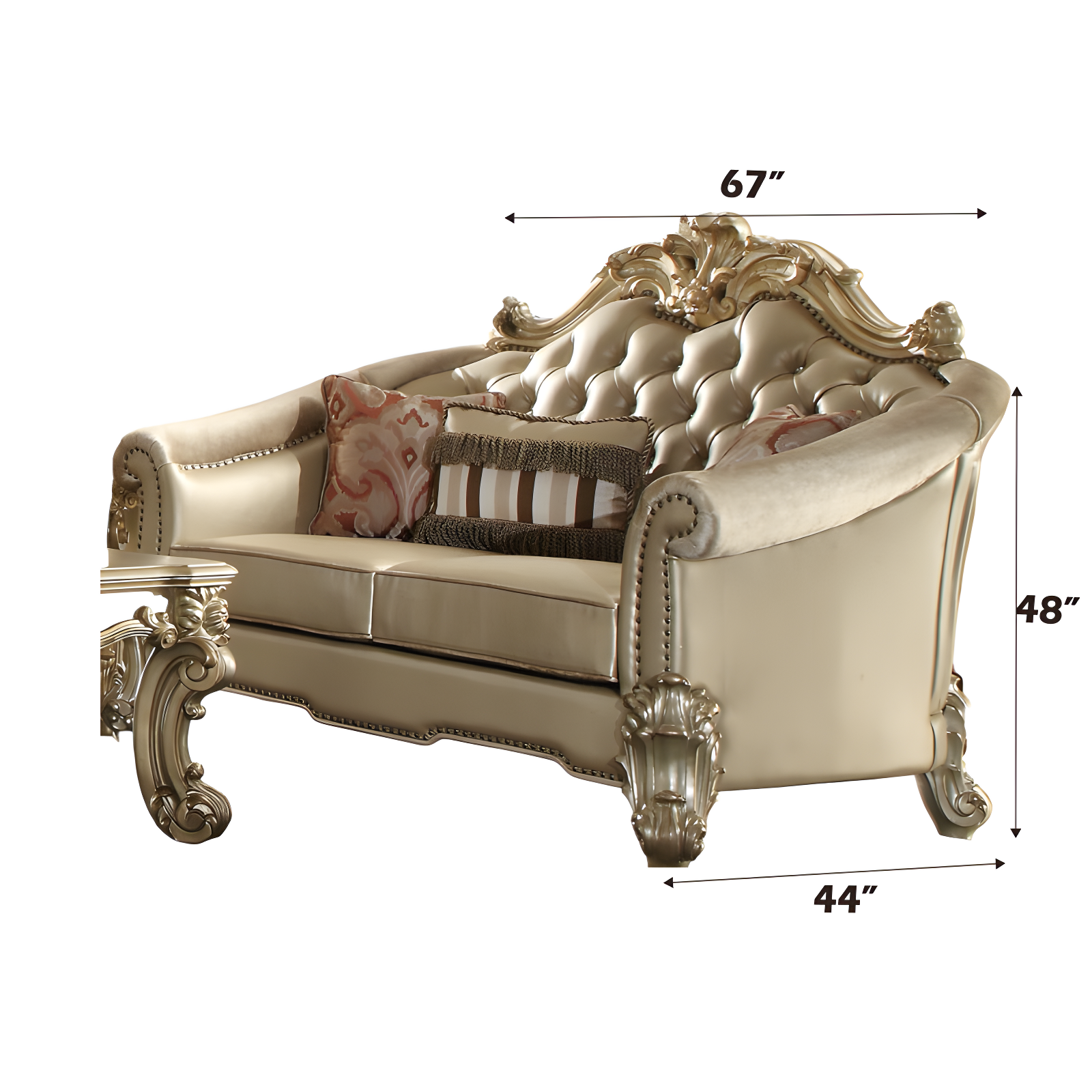 ACME Furniture Vendome 66'' Faux Leather Loveseat