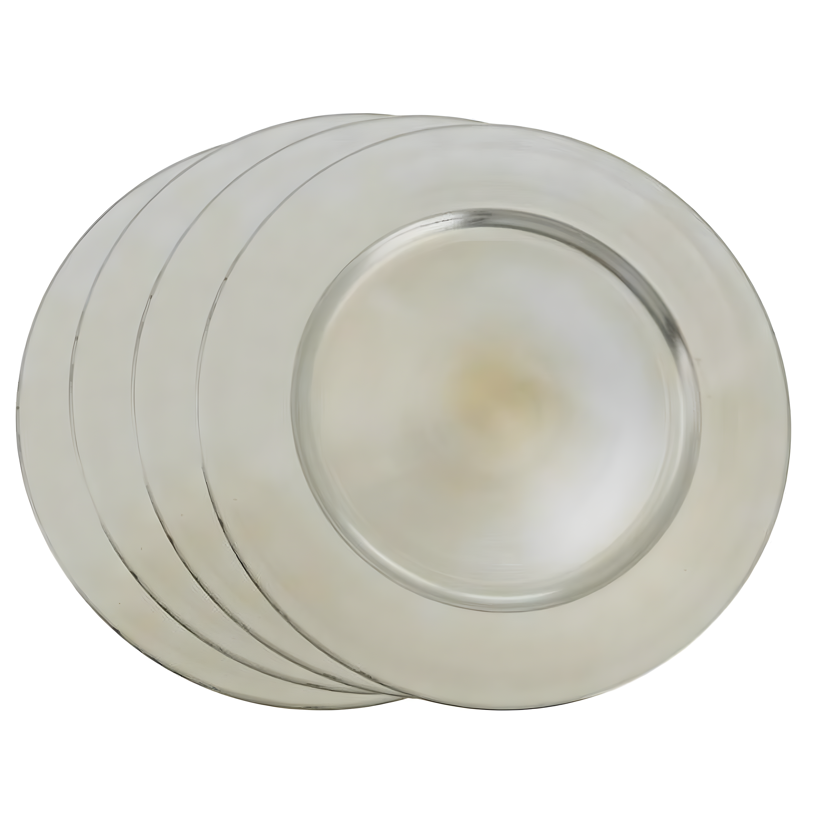 Saro Lifestyle Classic Solid Color Charger Plates, Platinum, 13" Round