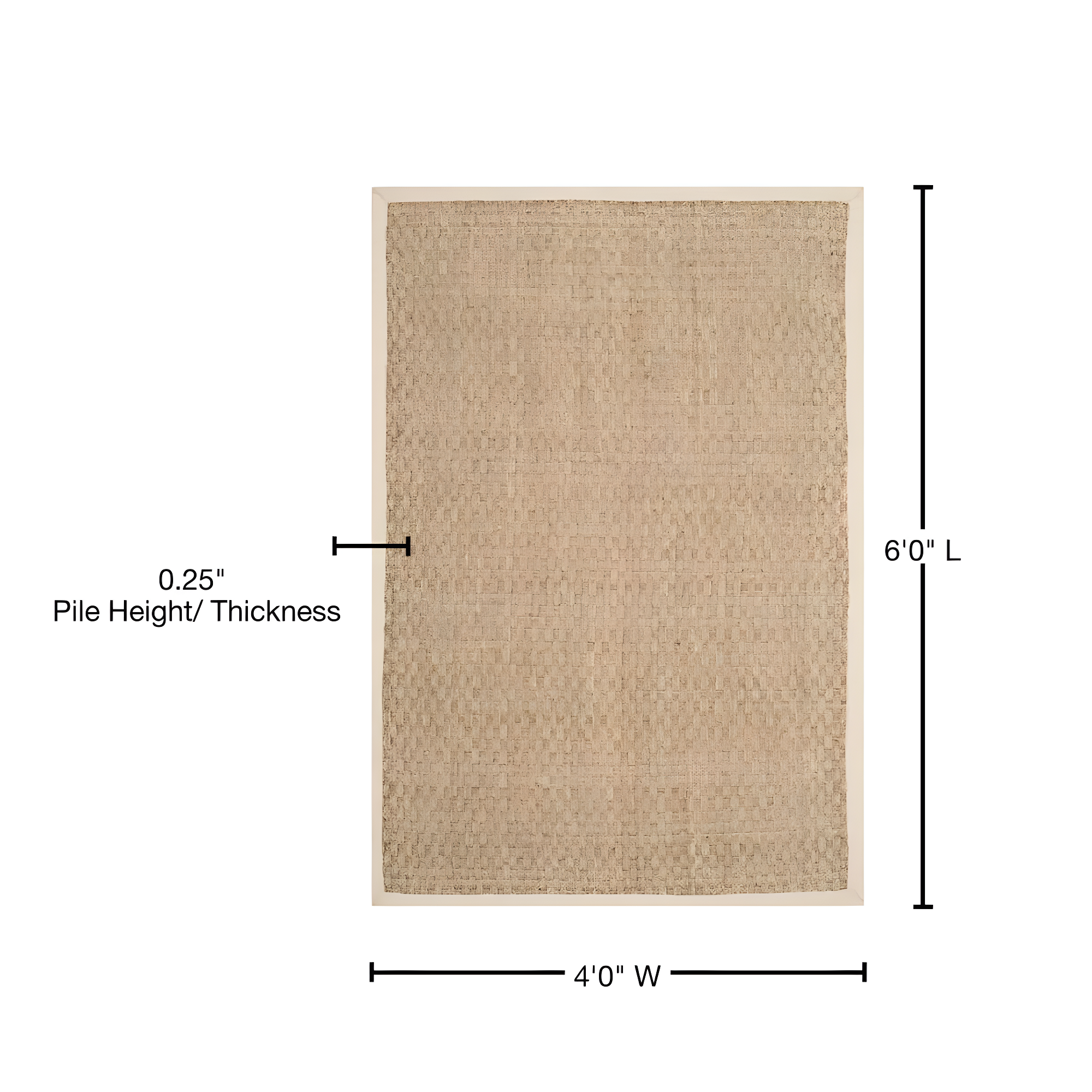 Natural Fiber NF114 Power Loomed Indoor Area Rug - Natural/Ivory - 4'x6' - Safavieh.