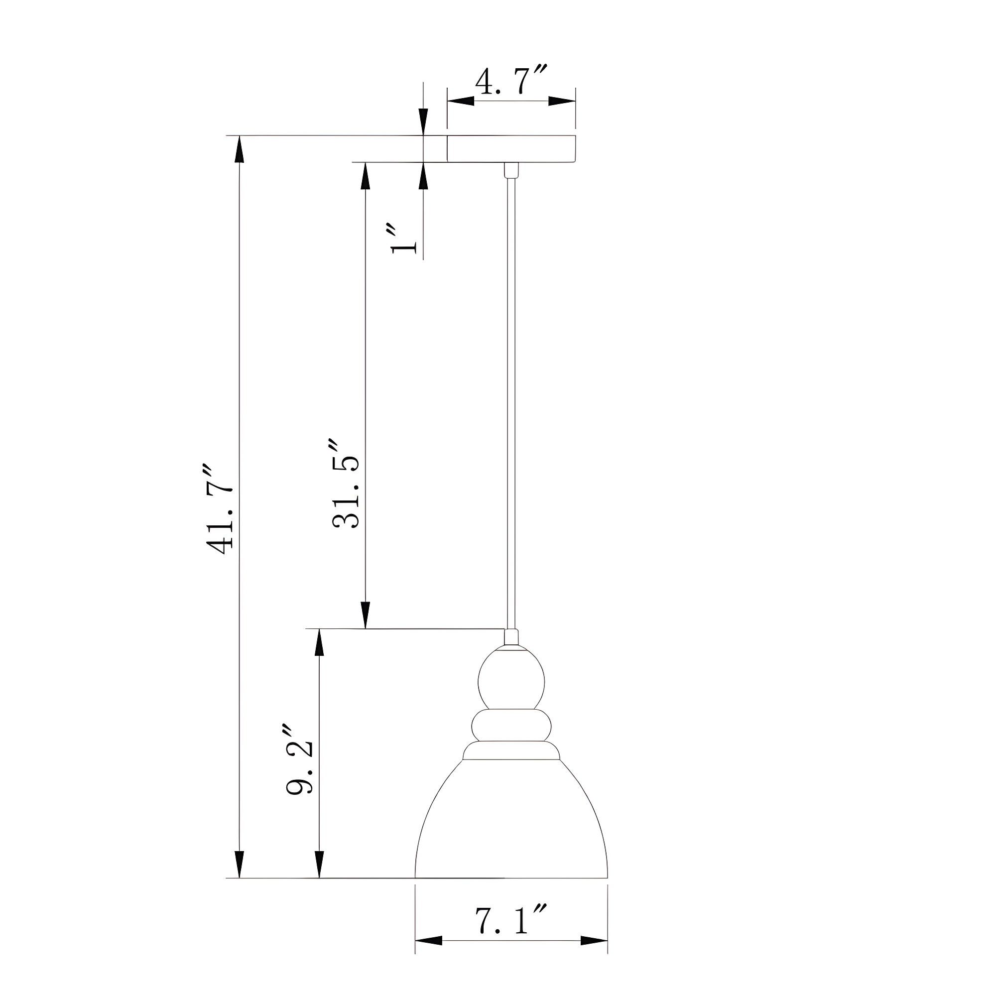 Nefelt Matte Black 1-Light Decanter Seeded Glass Pendant