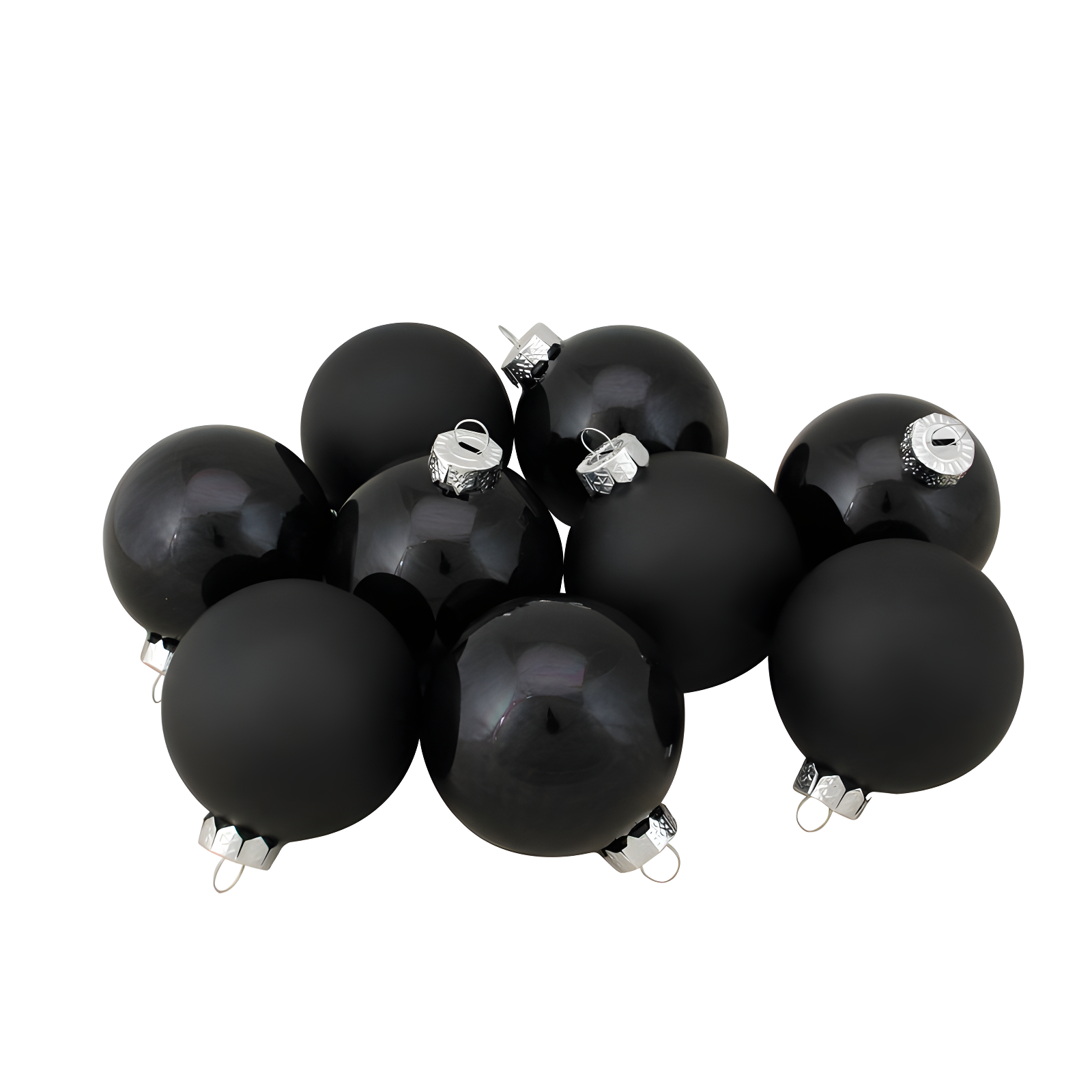 Glass Christmas Ball Ornament (Set of 9)