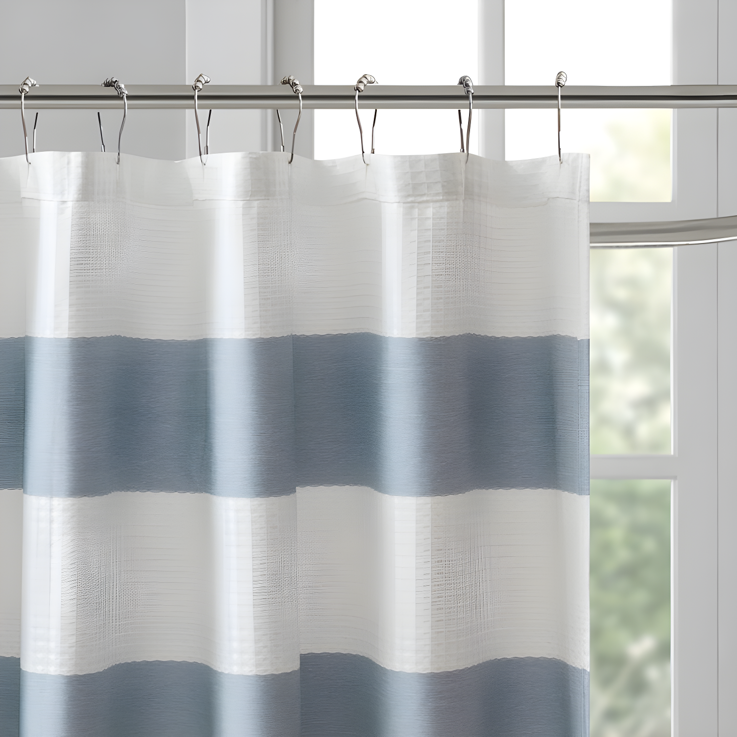 Striped Single Shower Curtain