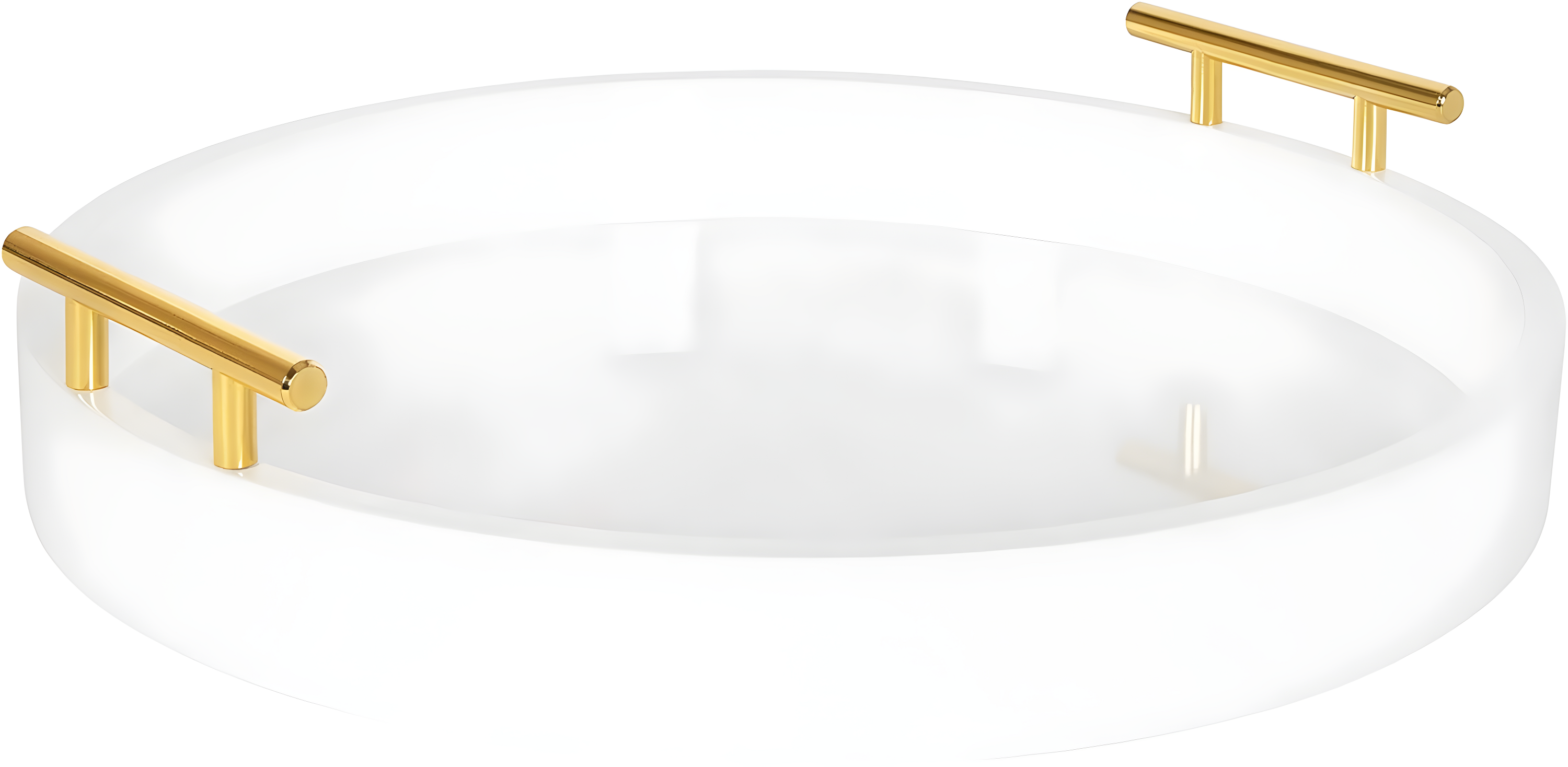 Kate and Laurel Lipton Tray, 18" Diameter, White
