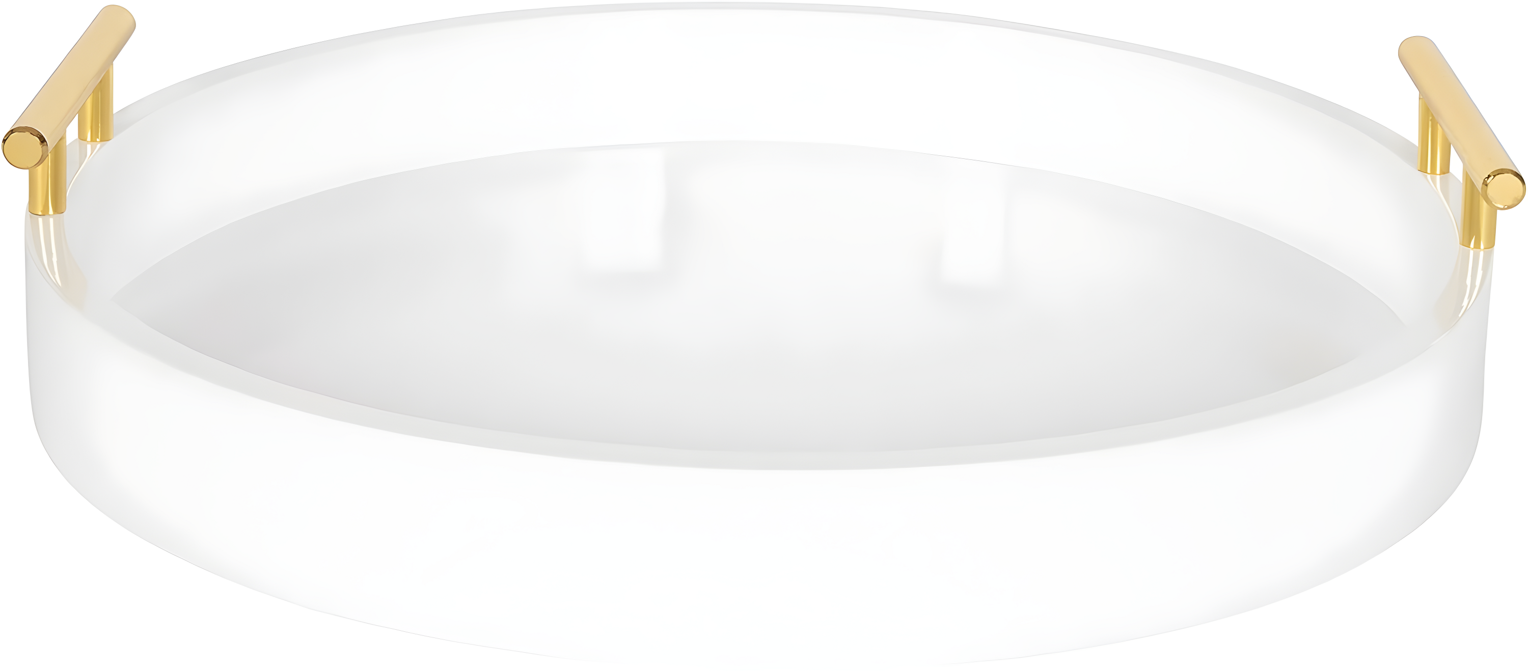 Kate and Laurel Lipton Tray, 18" Diameter, White