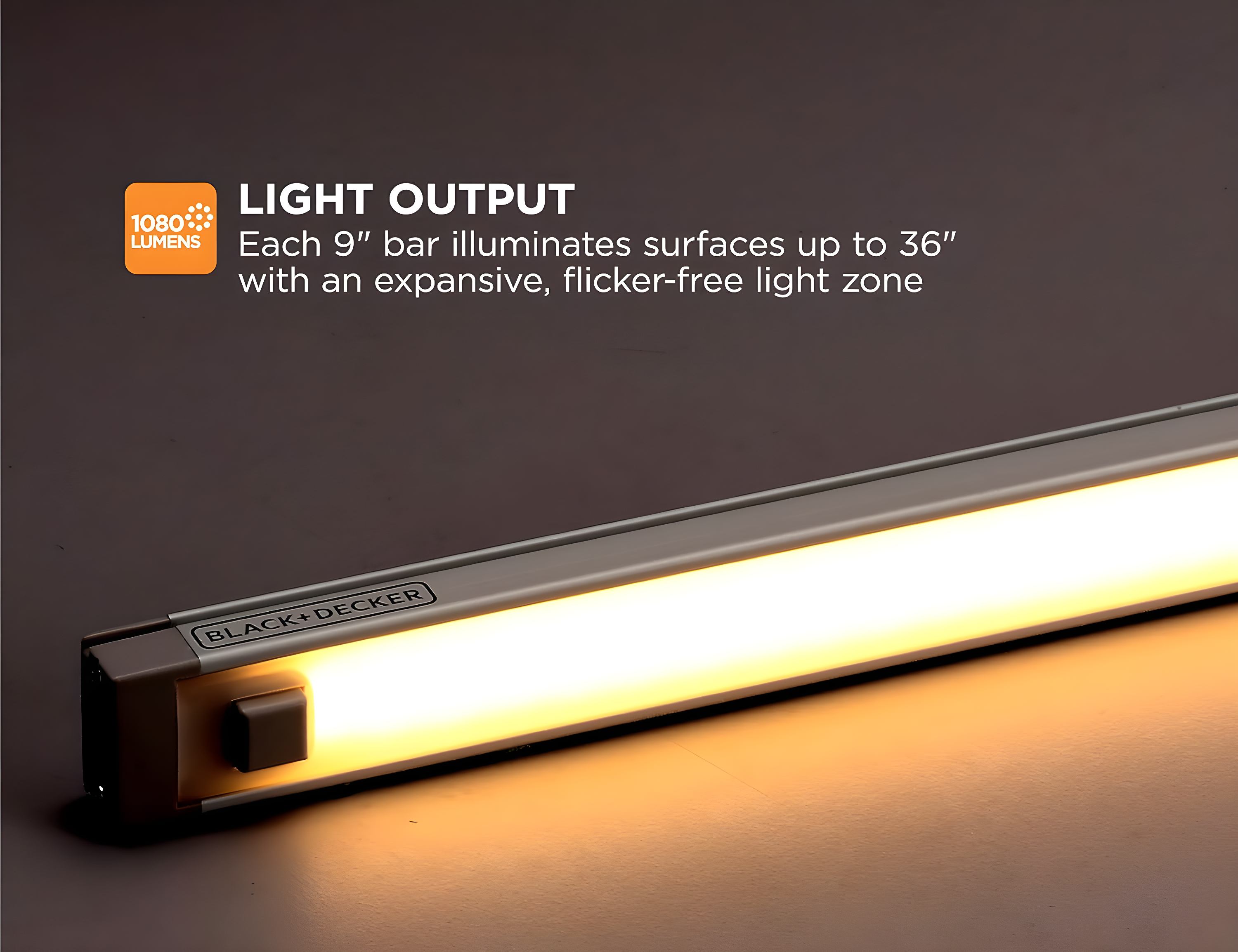 PureOptics™ LED by BLACK+DECKER® LEDUC9-3WK LED 9'' Under Cabinet Linkable Light Bar