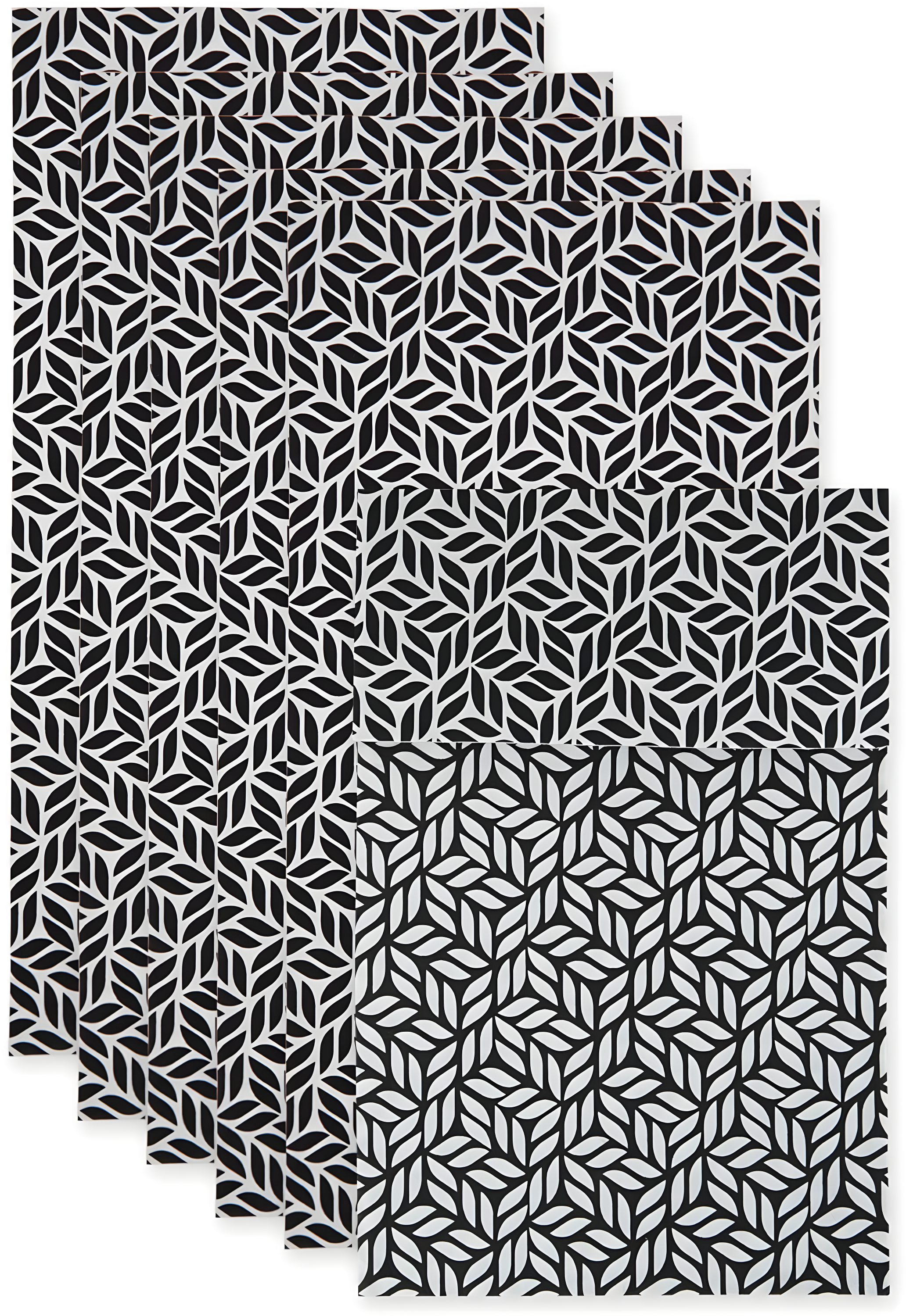 Design Imports Abstract Leaf Print Liner (Set of 6)