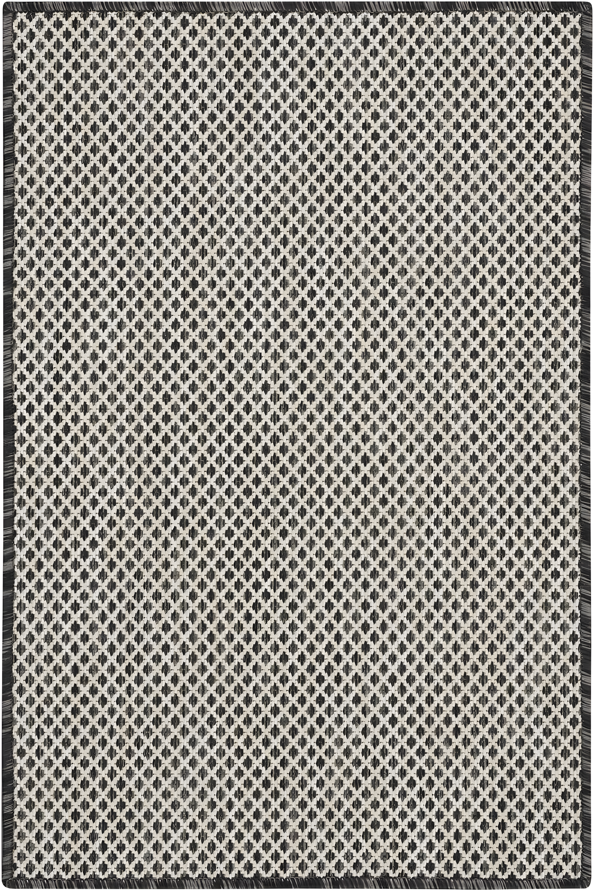 Nourison Courtyard COU01 Indoor/outdoor Area Rug - Ivory Charcoal 2' x 3'