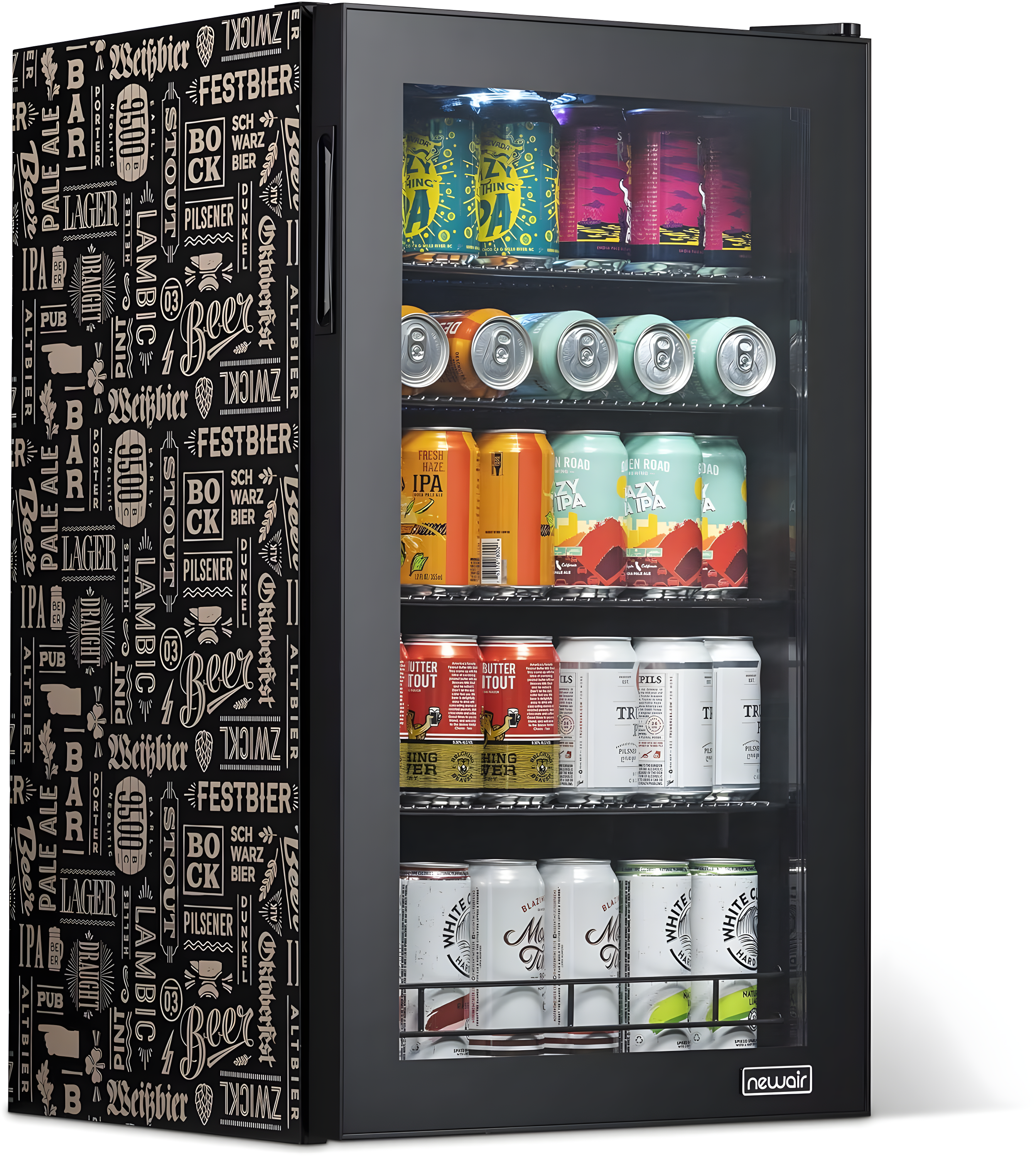 Newair Newair Custom Designed Freestanding 126 Can Beer Fridge with SplitShelf