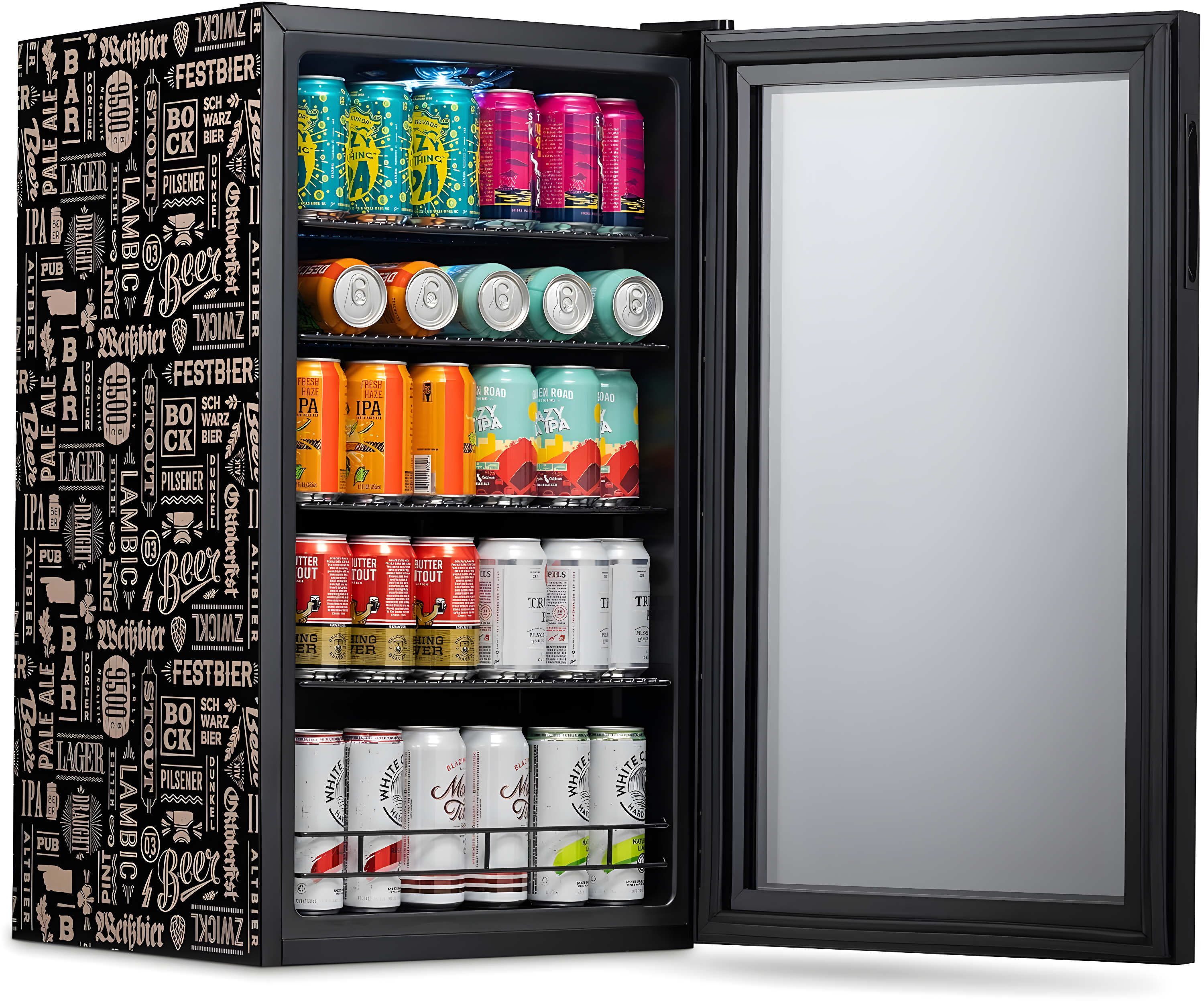 Newair Newair Custom Designed Freestanding 126 Can Beer Fridge with SplitShelf