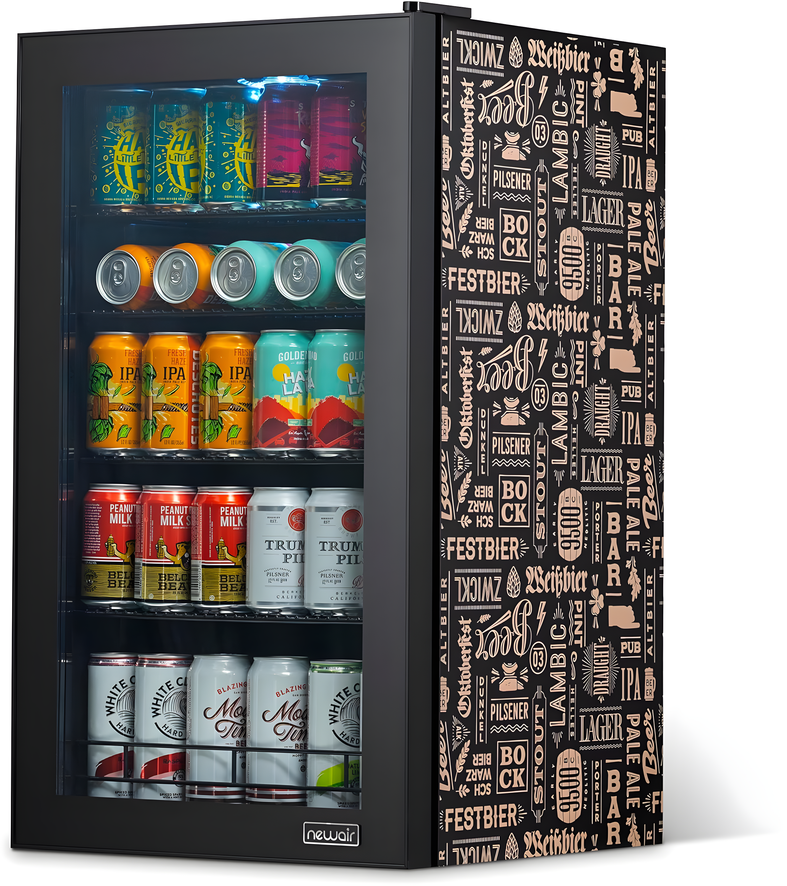 Newair Newair Custom Designed Freestanding 126 Can Beer Fridge with SplitShelf