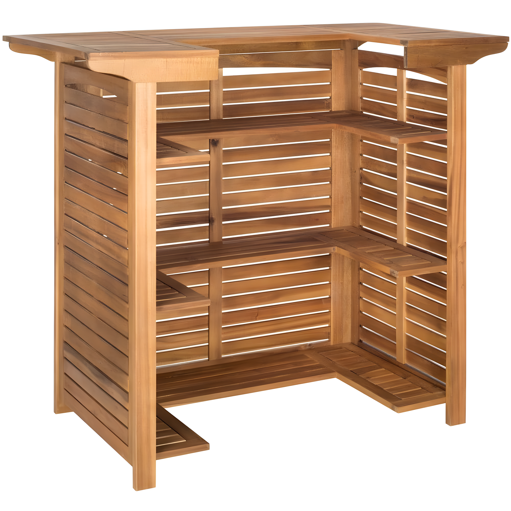 Monterey Patio Outdoor Bar Table - Natural - Safavieh