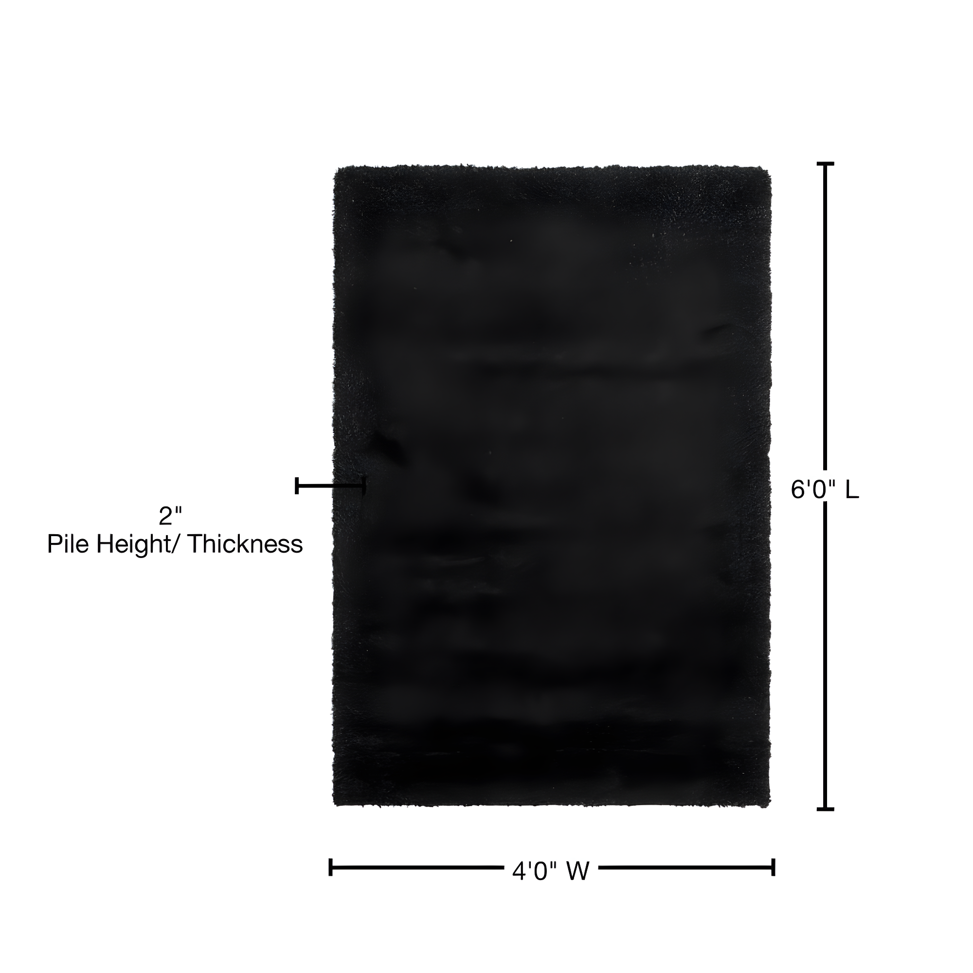 Shag SG151 Power Loomed Indoor Area Rug - Black/Ivory - 4'x6' - Safavieh.